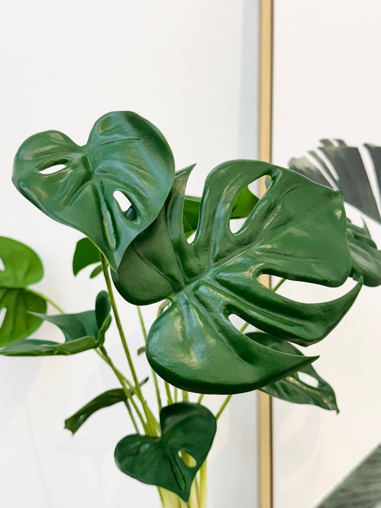 20" Potted Artificial Split Leaf Philodendron Monstera Plant