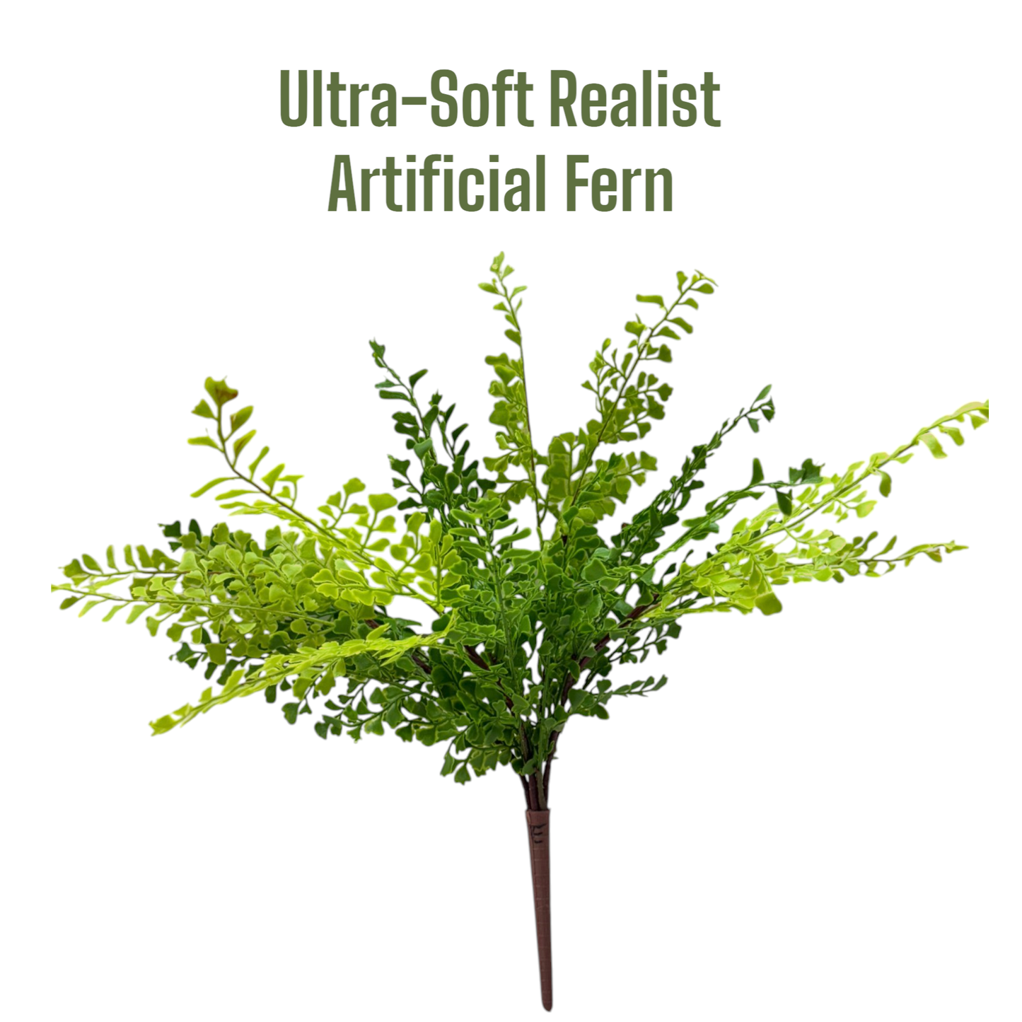 Realistic & Ultra-Soft Touch-21 Leaves-Artificial Fern Bush