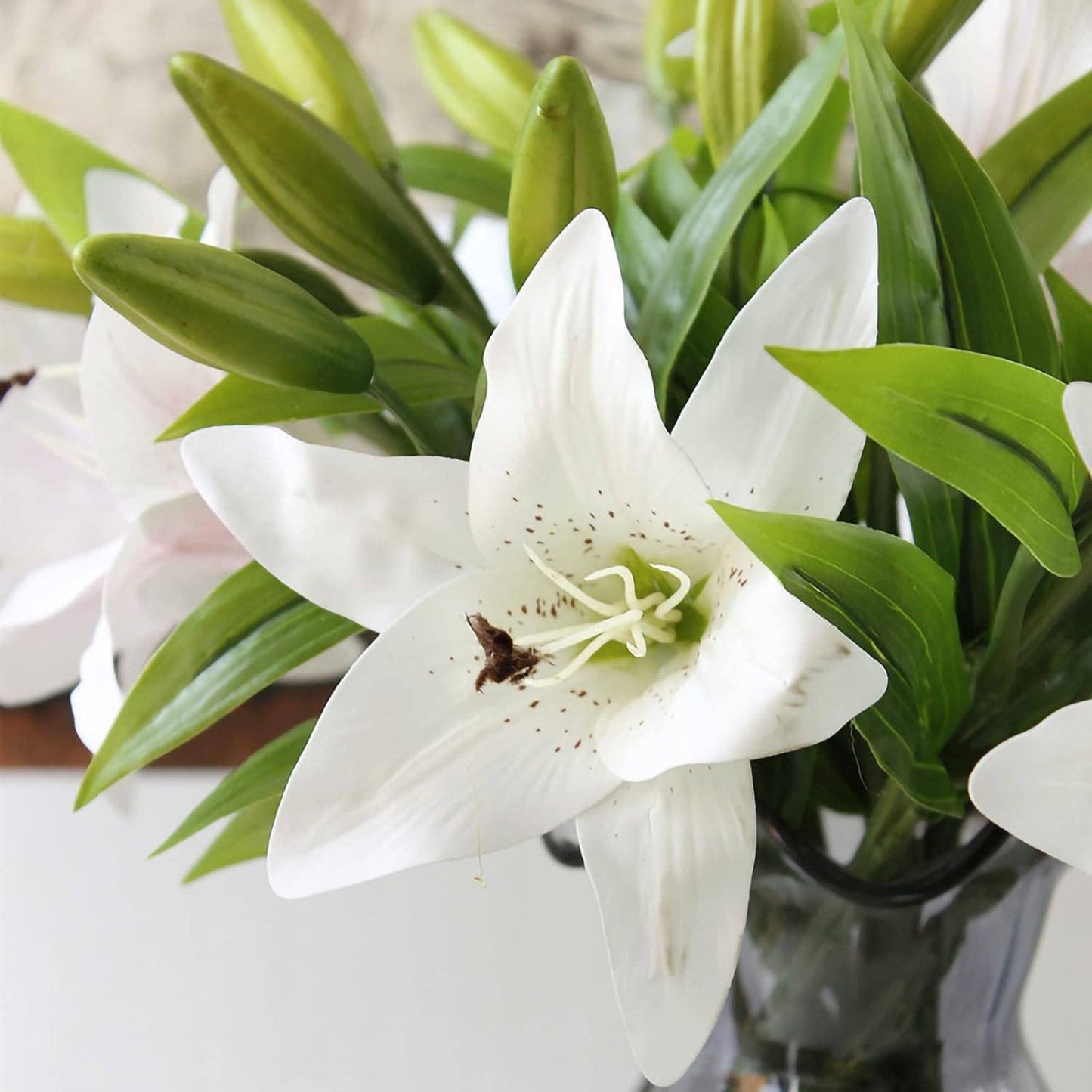 15" Real Touch Artificial Lily Stem – | PVC Material