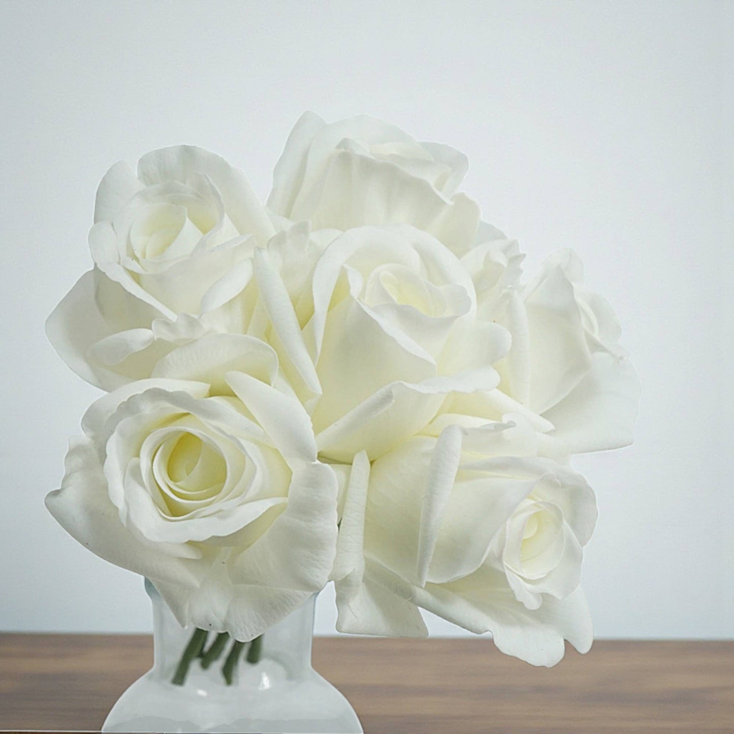 10"Pack of 6-Natural-Moisturized coating Real Touch Rose