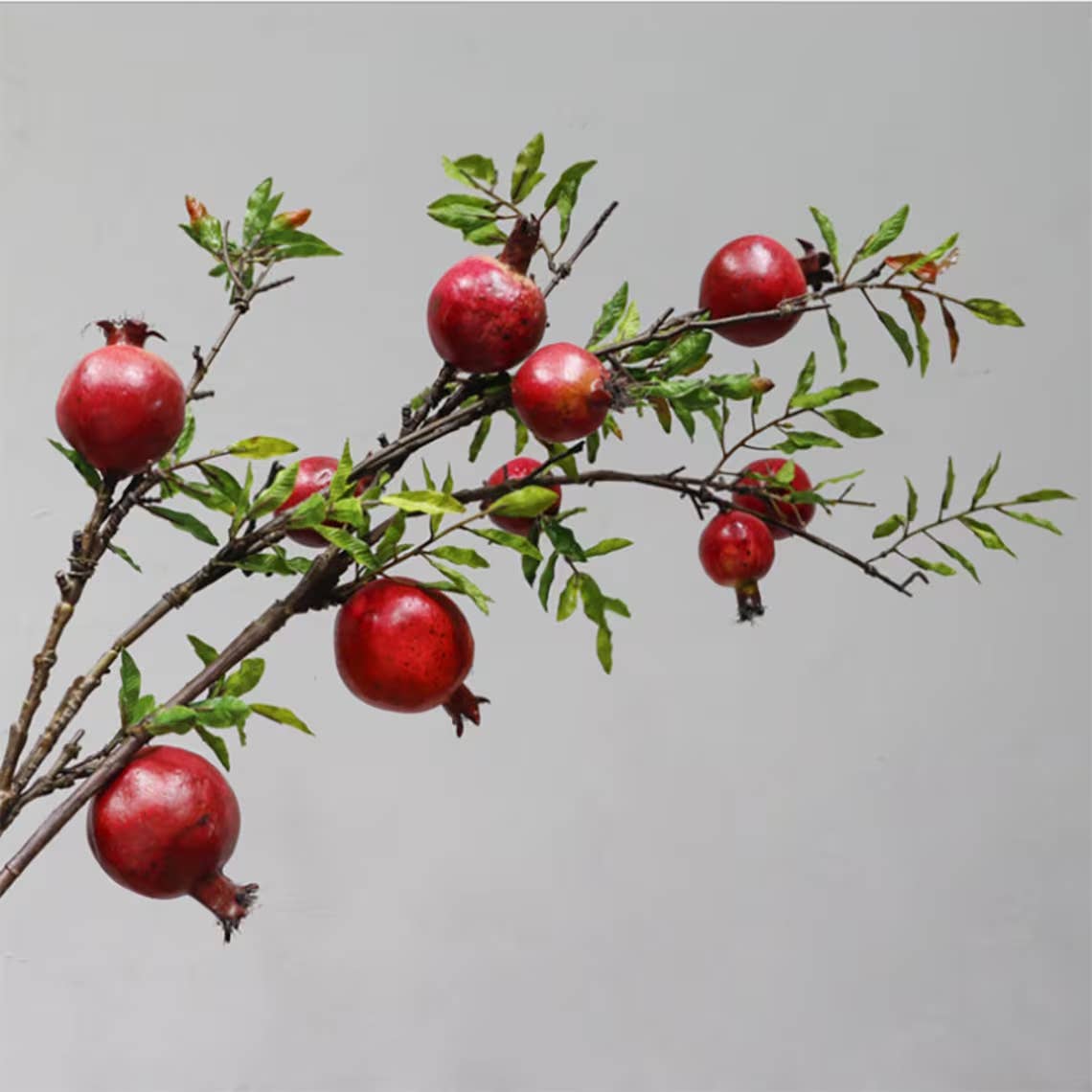34"-Artificial Pomegranate Branche-6 Fruits