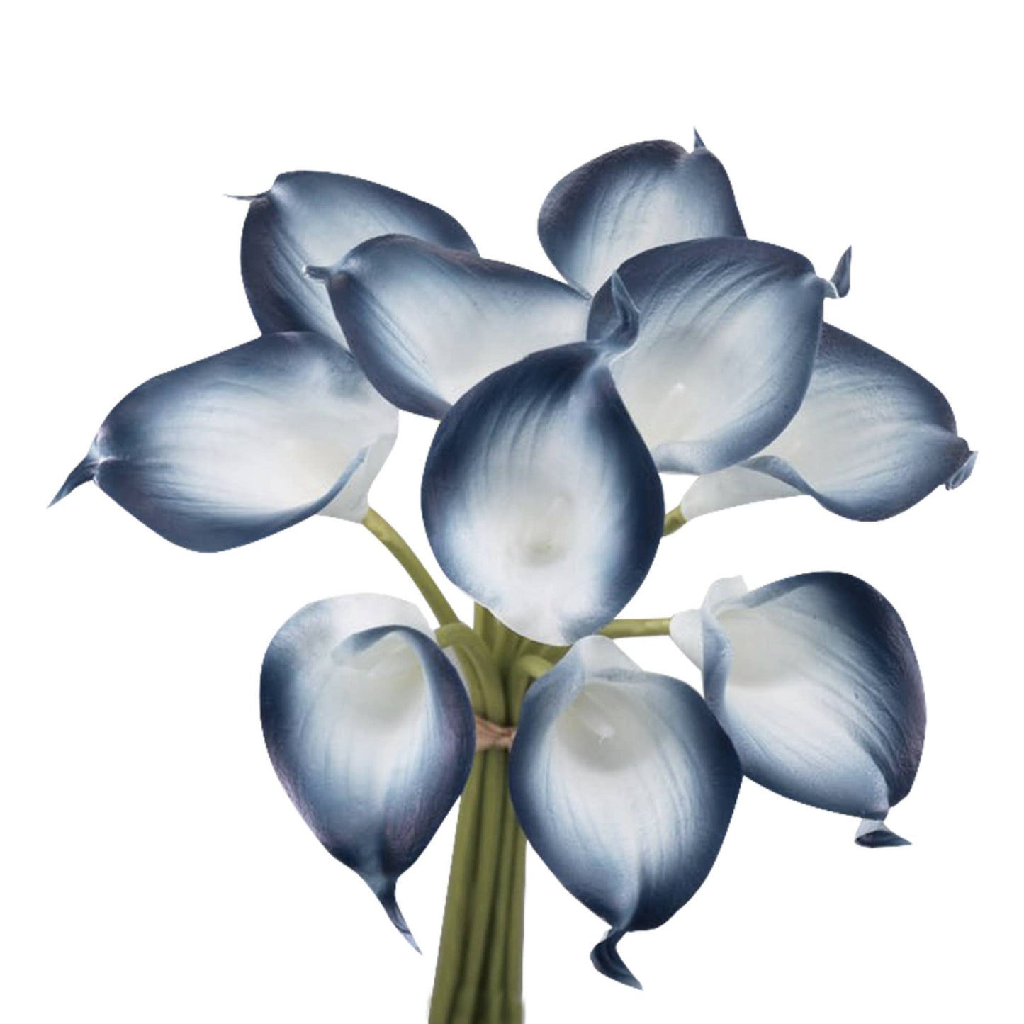13"-Pack of 10stems-navy theme Real Touch calla lilies