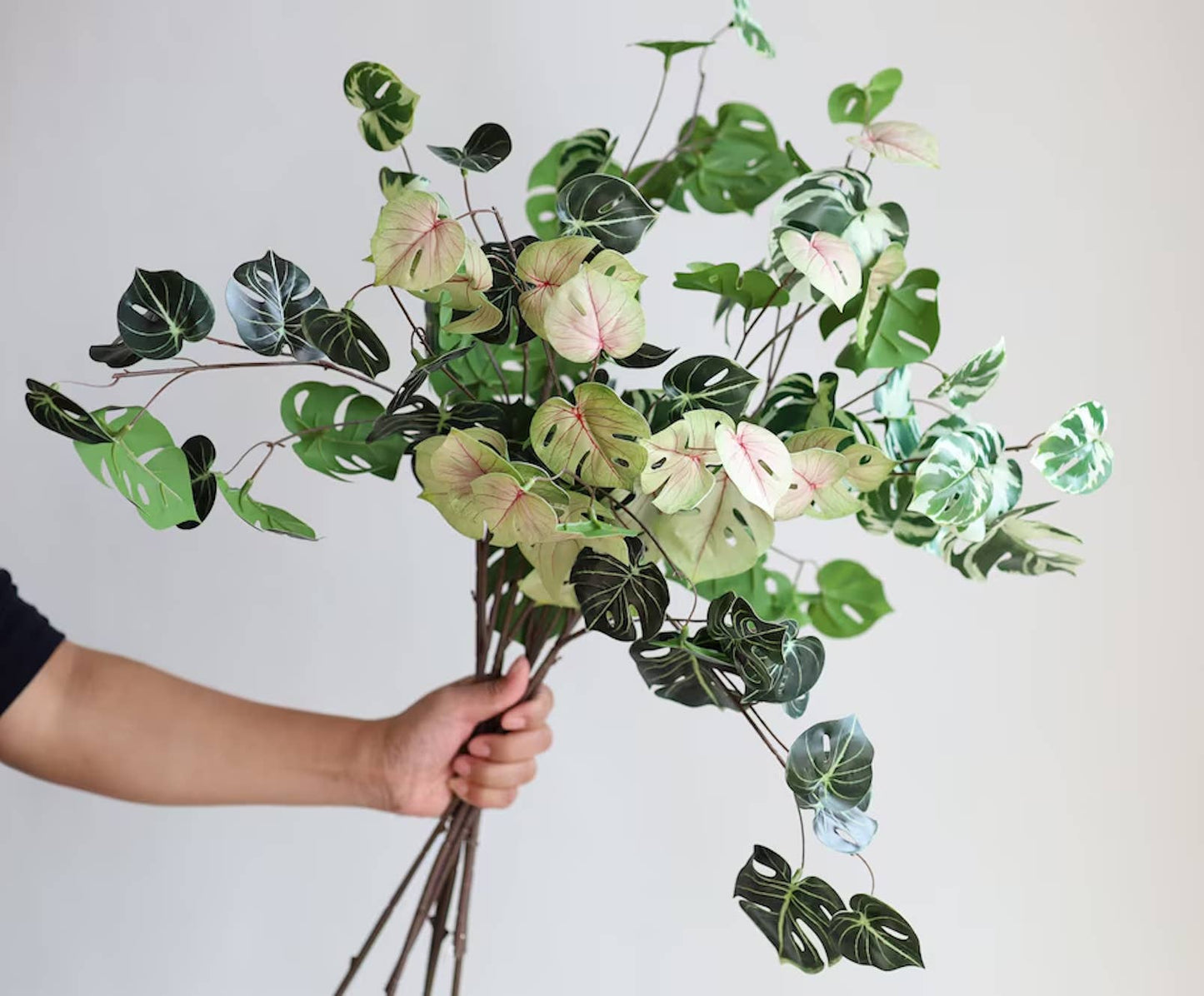 Designer’s Favorite – 27" Soft-Touch Faux Monstera Spray
