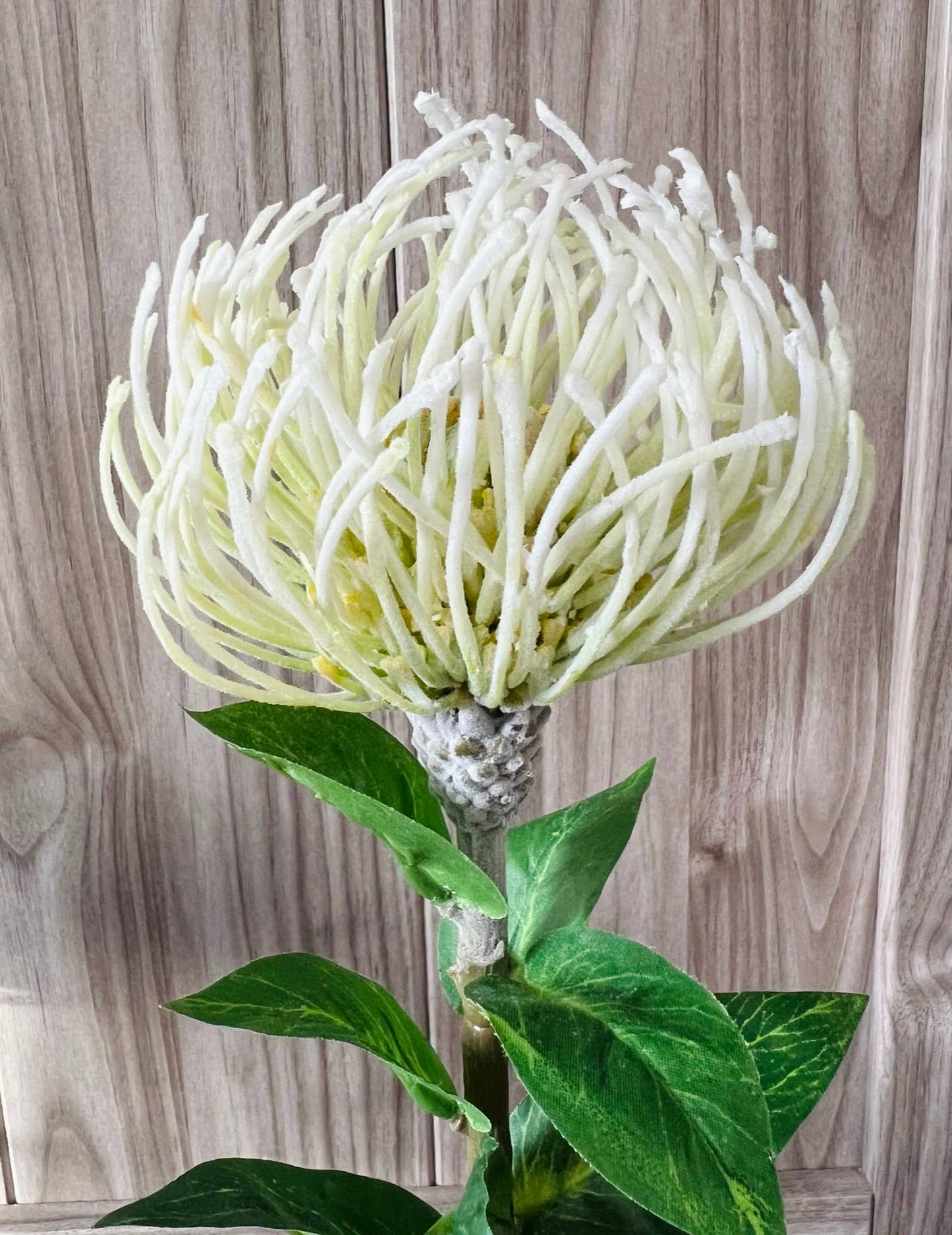 29" Artificial Saffron Pincushion Needle Protea