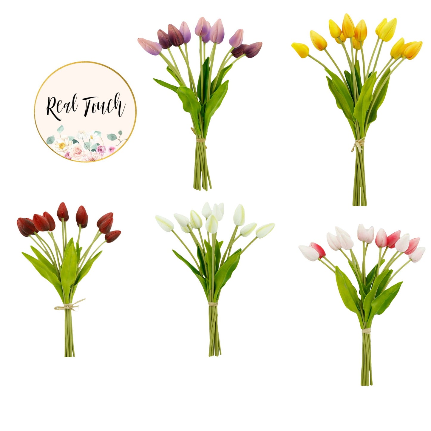 18" - 1 Dozen Real Touch Tulip Bud bouquet