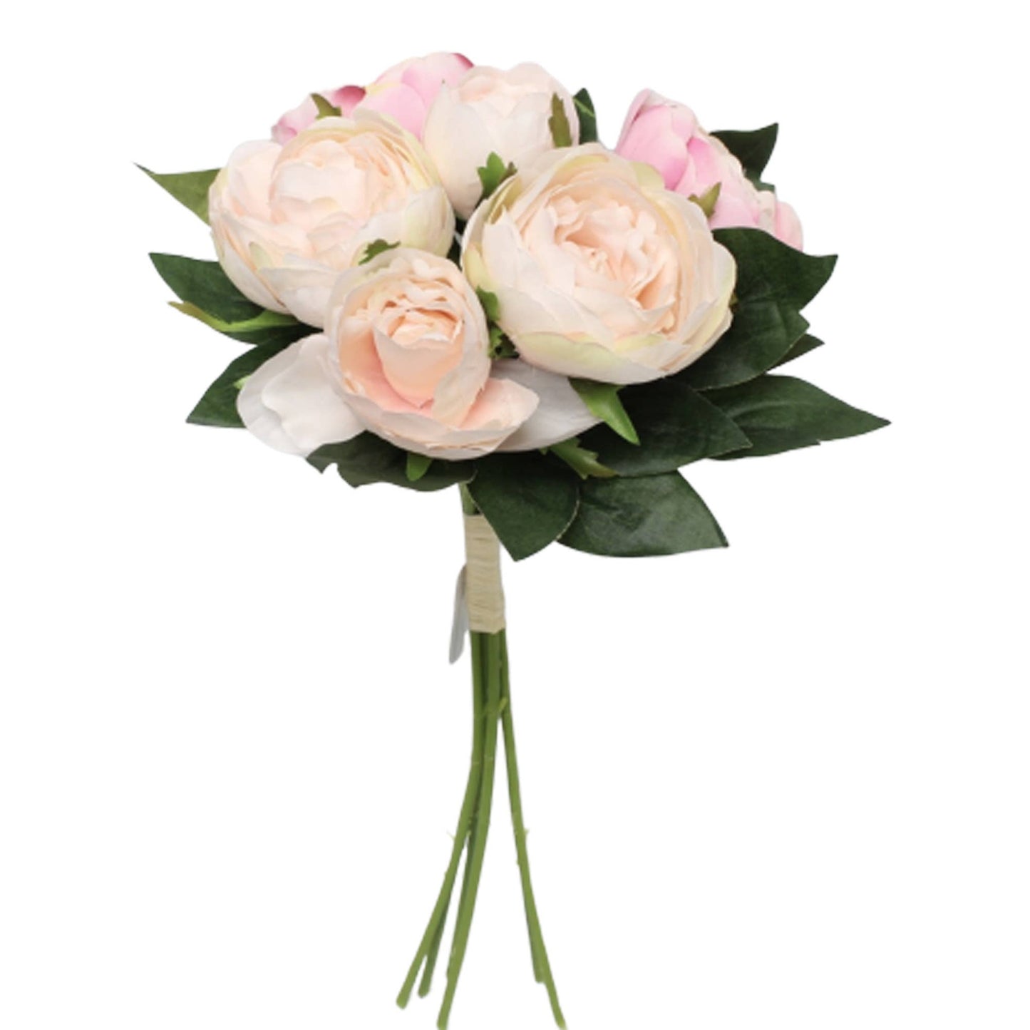Artificial shades of pink peony bouquet