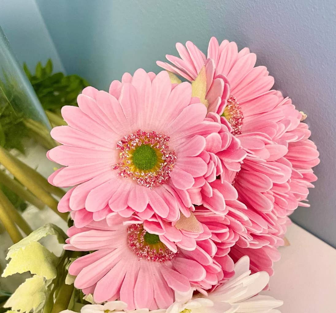 14"-Pack of 7stem Real Touch Daisy Bouquet