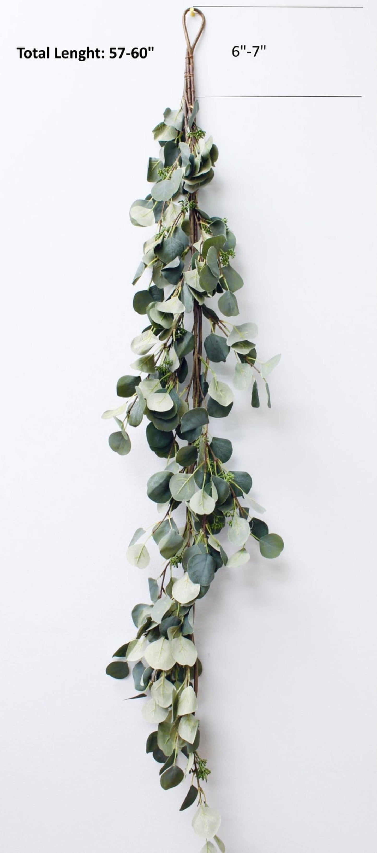 Handtied Seeded Artificial Eucalyptus Garland