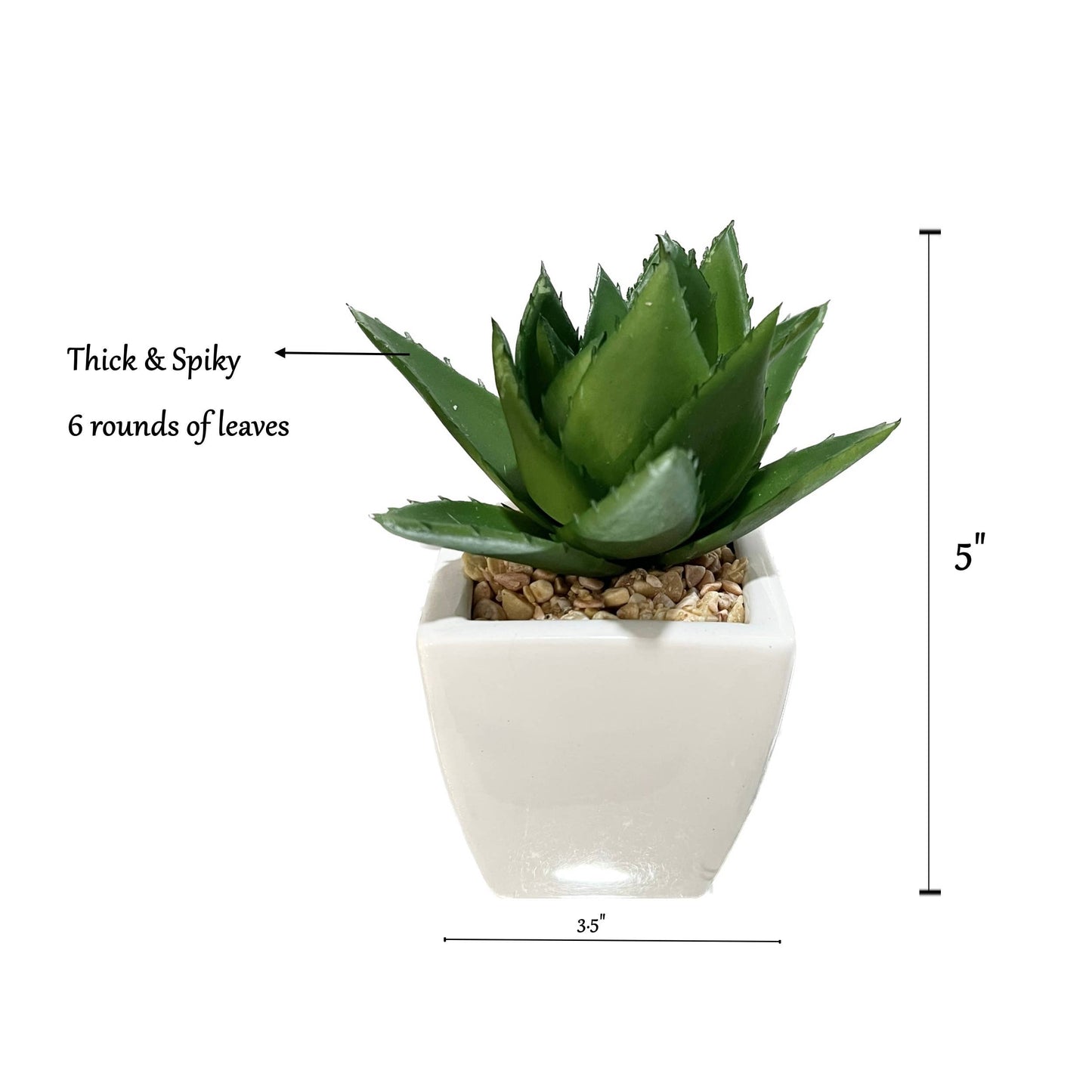 5" Artificial Aloe Succulent Ceramic Pot Quality product