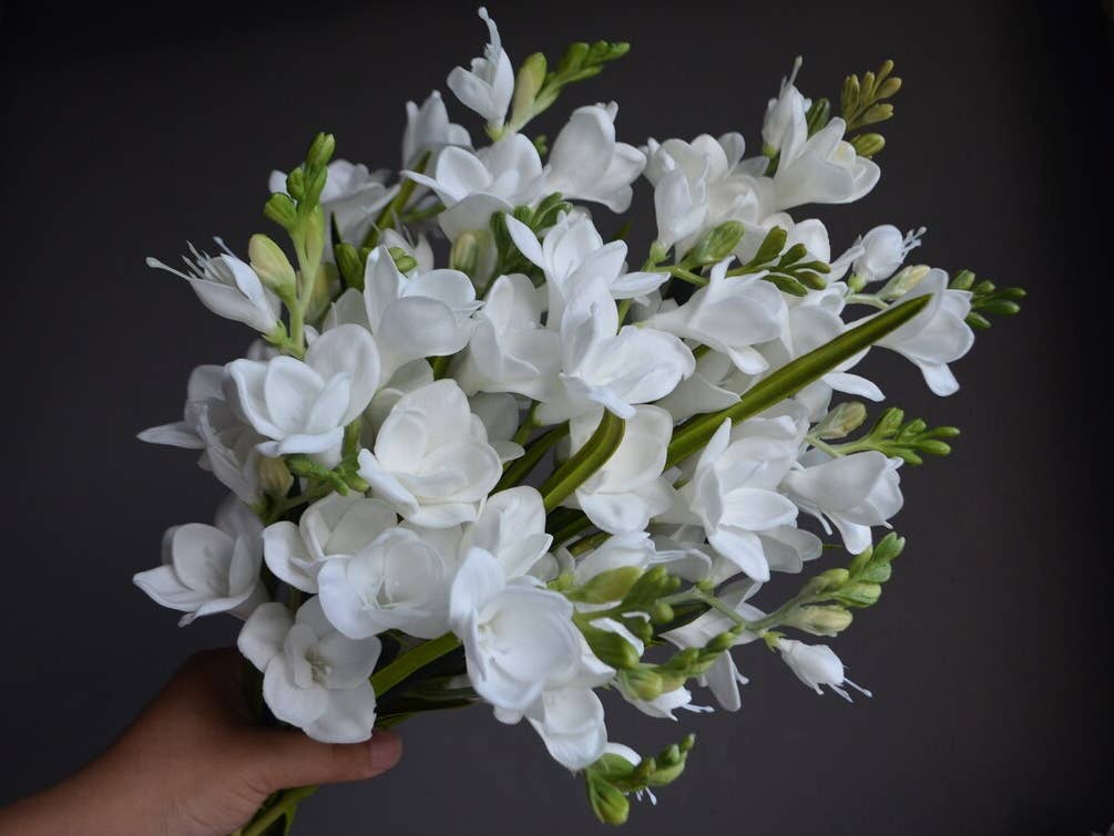 20" Lifelike Real Touch Artificial Freesia with 2 sprays