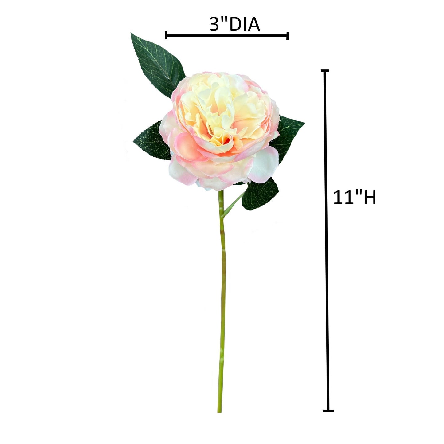 11" Artificial Cabbage Peony stem