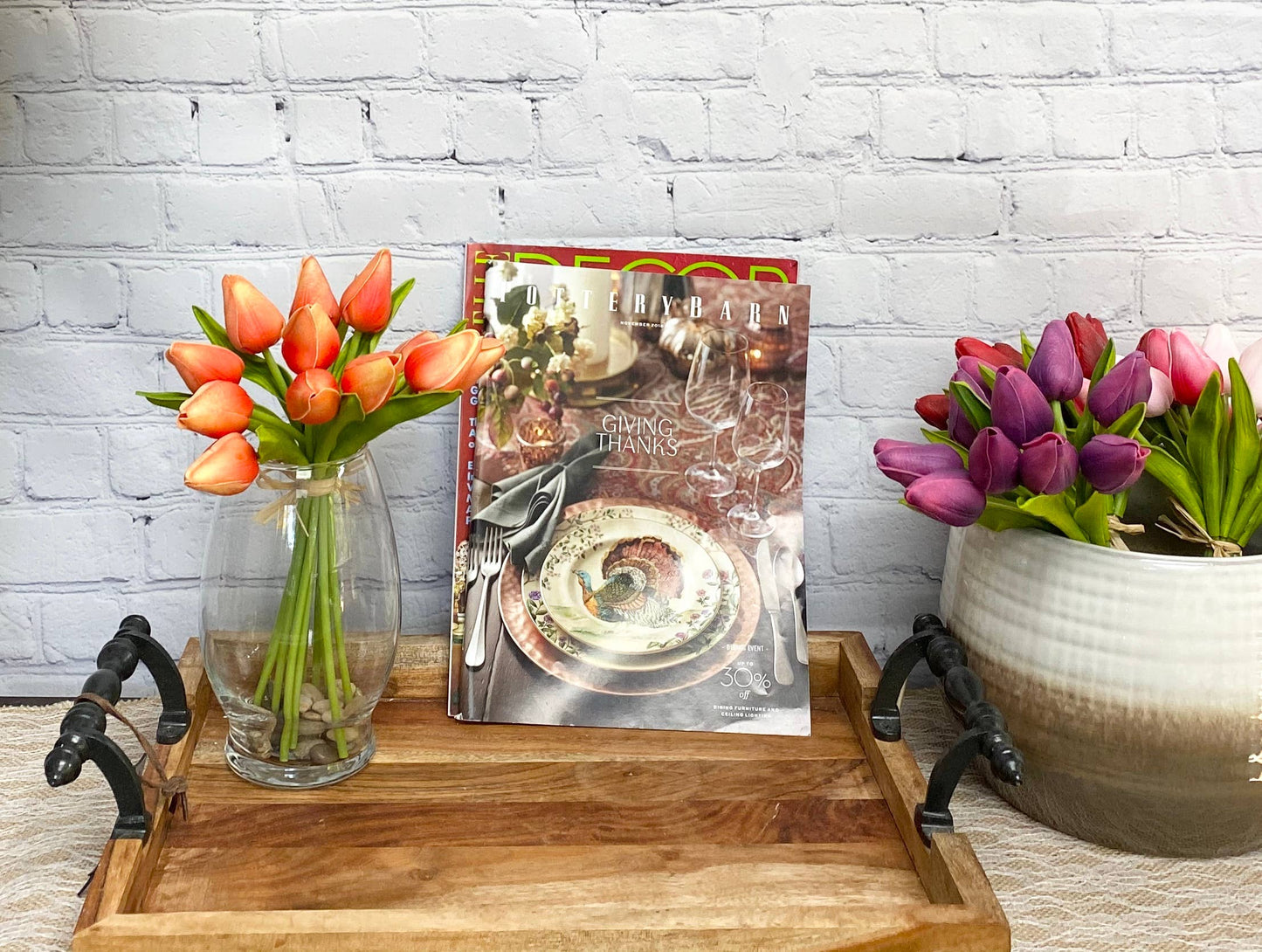 1 Dozen Real Touch Tulip Bud bouquet-13.25"