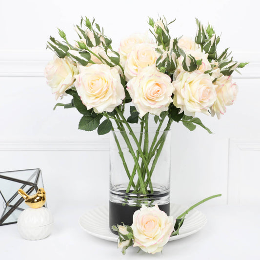16" Real Touch Rose-moisturizing rose petal bendable stem