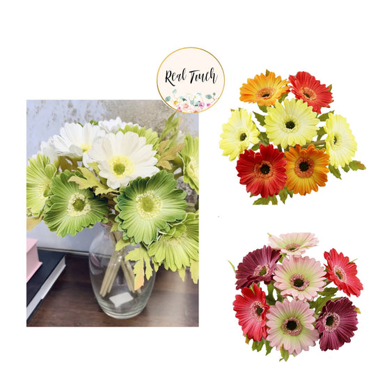 14"-Pack of 7stem Real Touch Daisy Bouquet