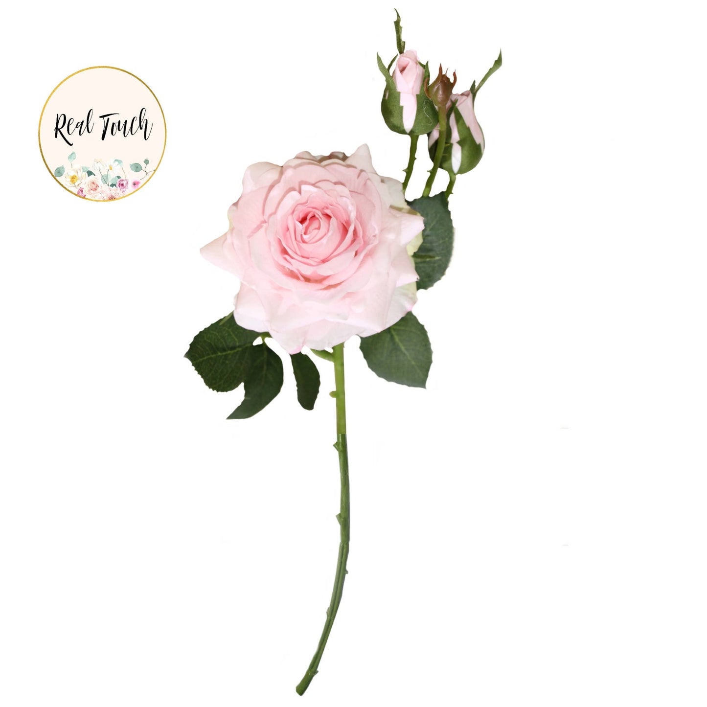 16" Real Touch Rose-moisturizing rose petal bendable stem