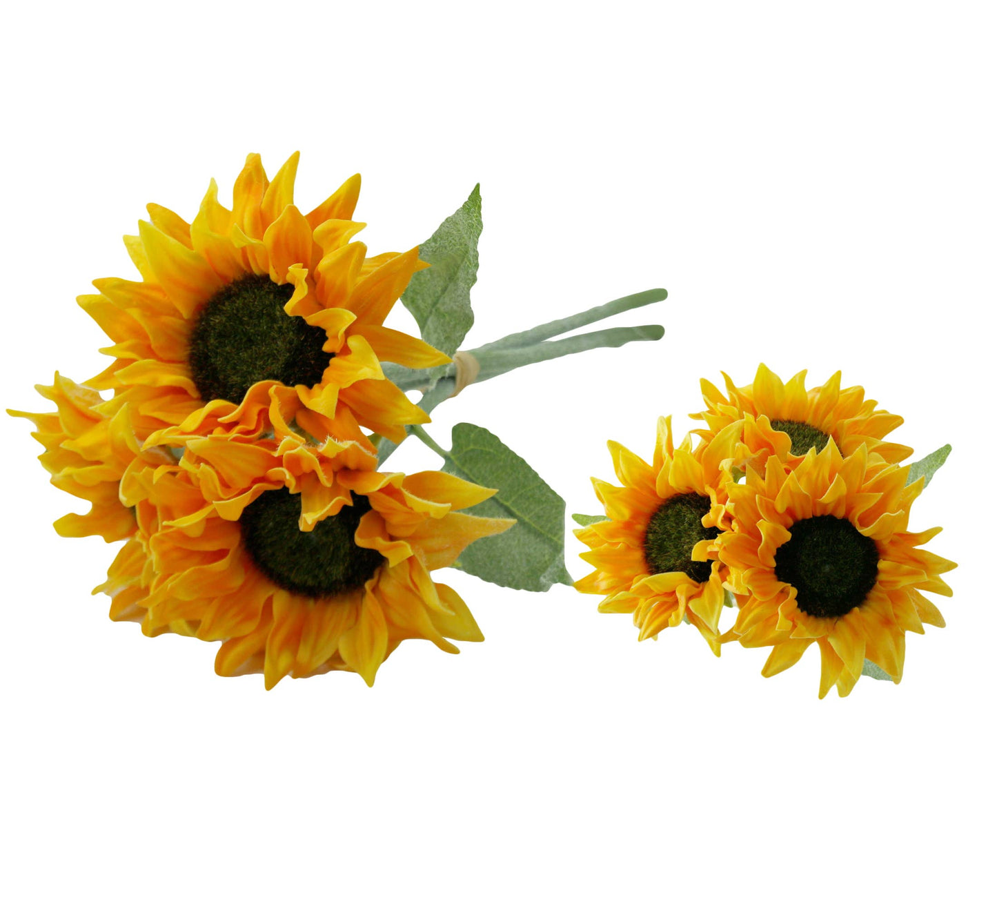 Pack of 3 Stems - Real Touch Faux Sunflower frosted stem