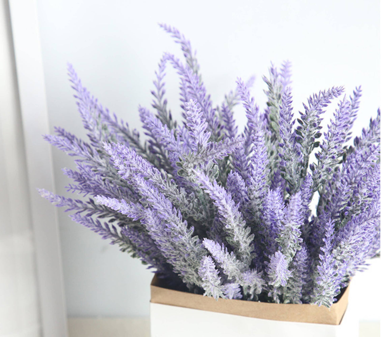 14" Artificial Frosted Lavender bush