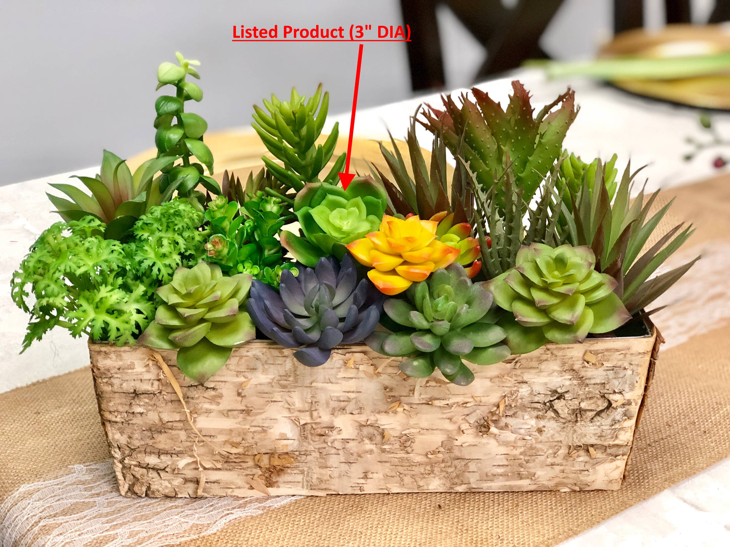 Pack of 6 - Artificial Succulent Picks