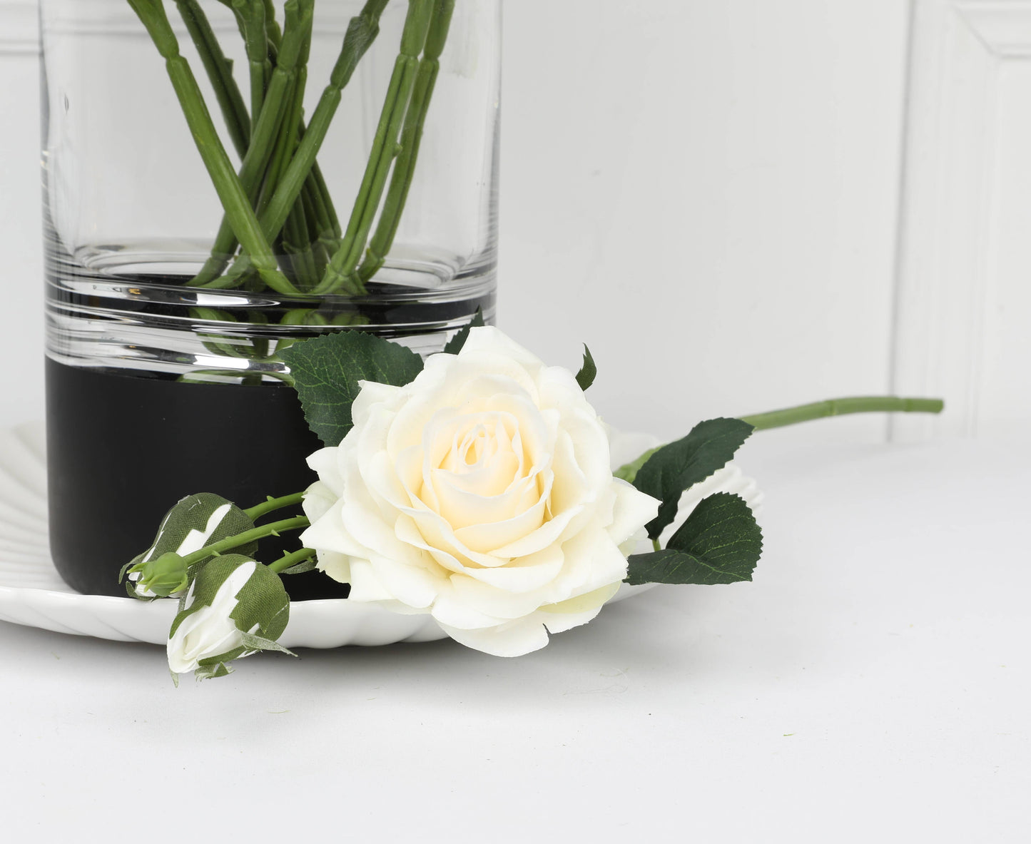 16" Real Touch Rose-moisturizing rose petal bendable stem