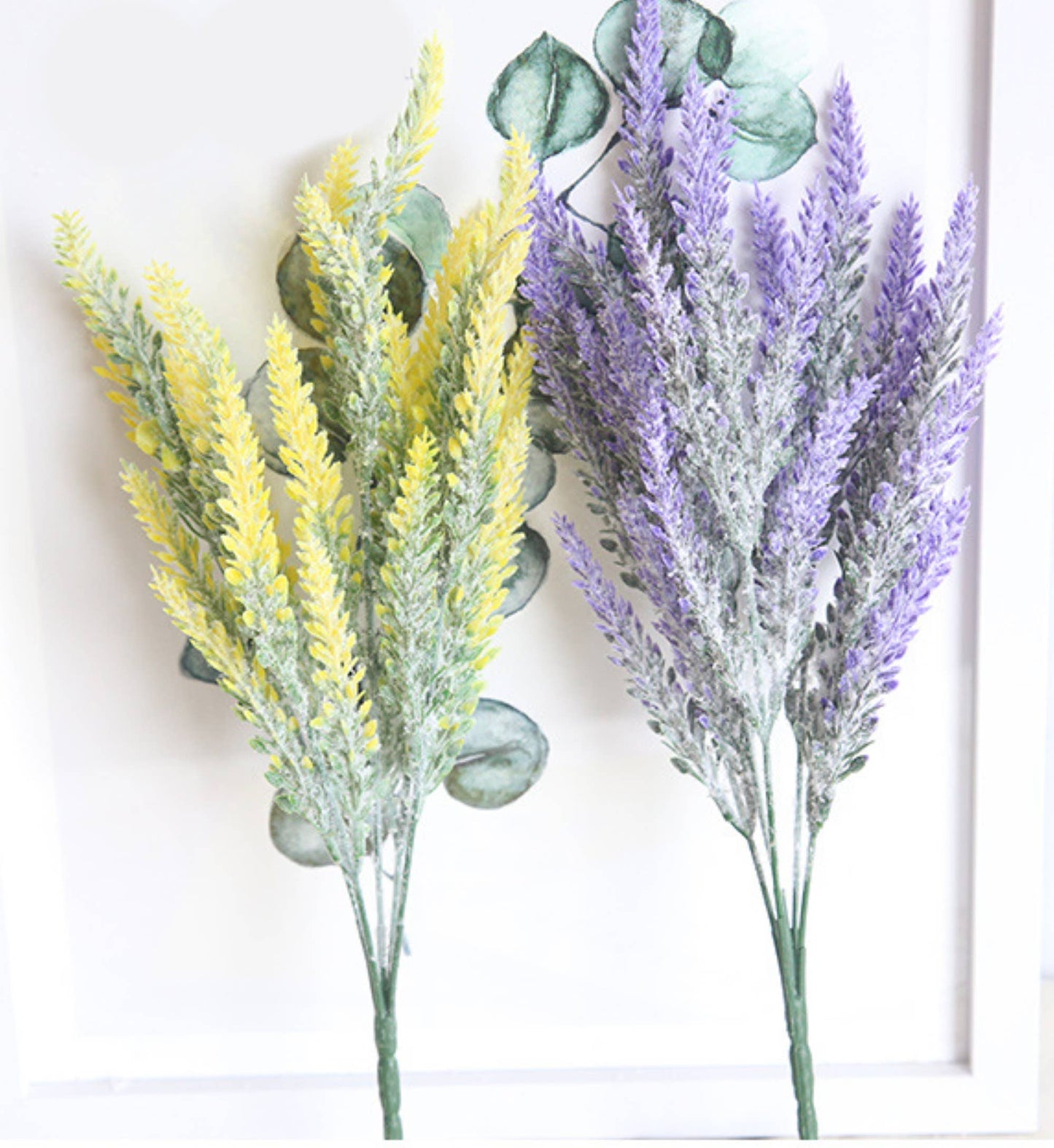 14" Artificial Frosted Lavender bush