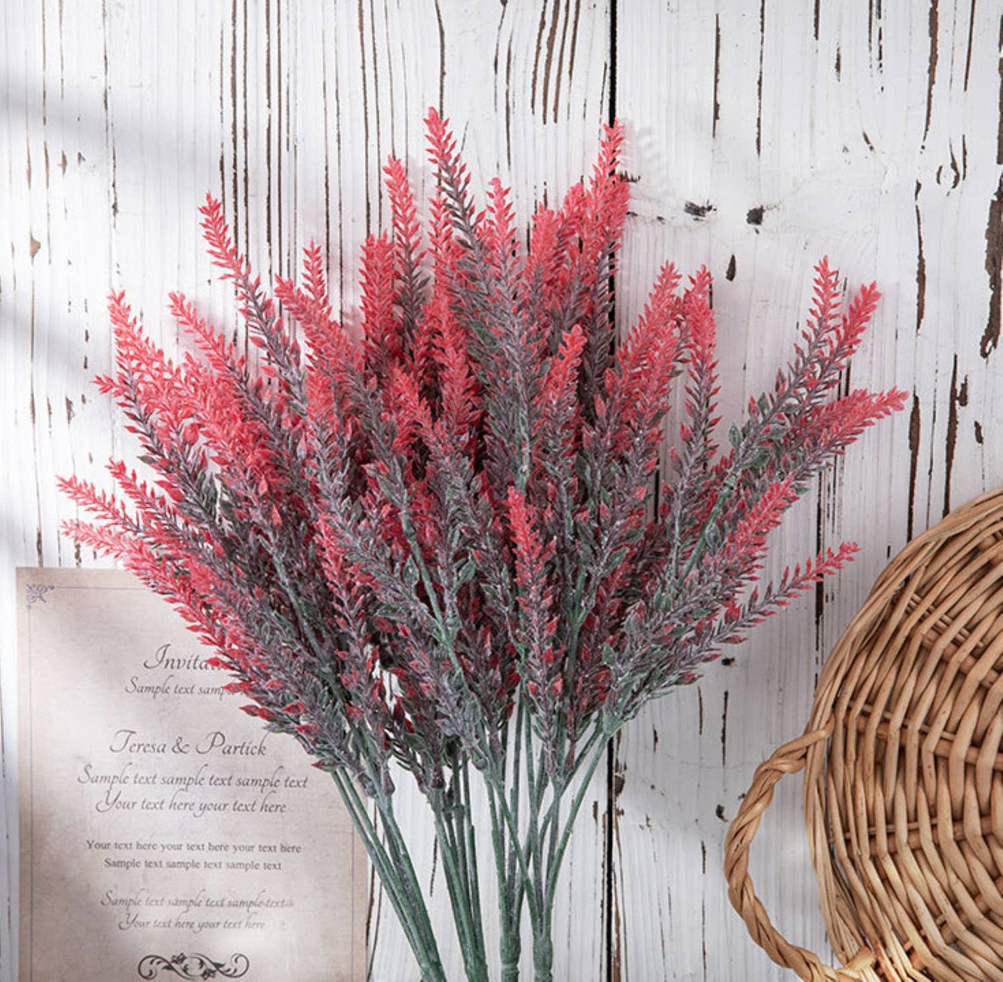 14" Artificial Frosted Lavender bush