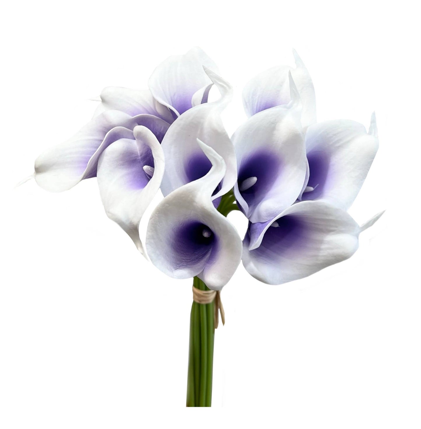 14"-Pack of 10 stems-real touch lavender calla lily small bloom