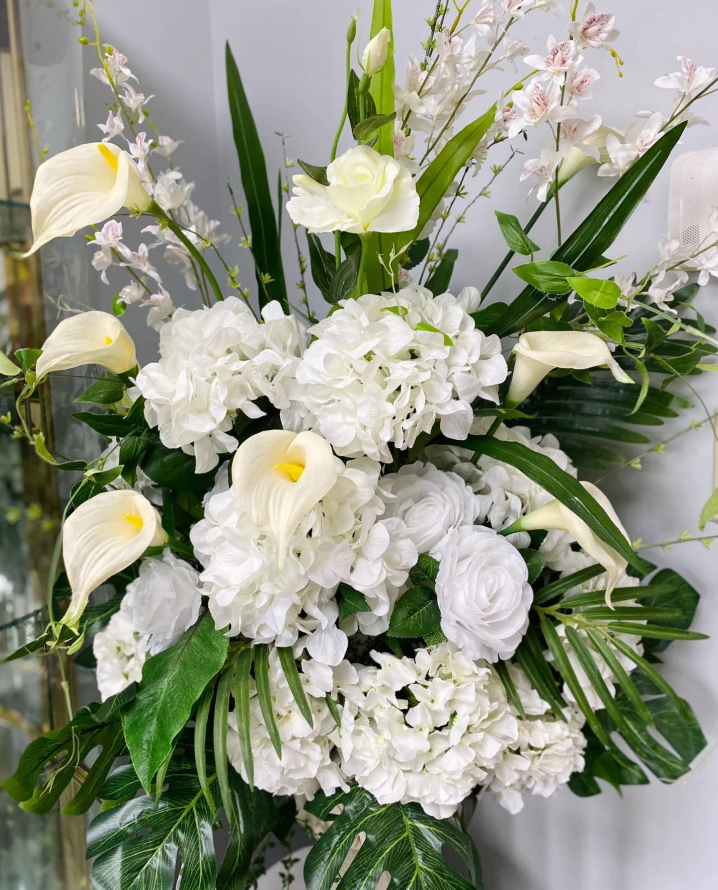 16" large Bloom Soft touch artificial calla lily bouquet