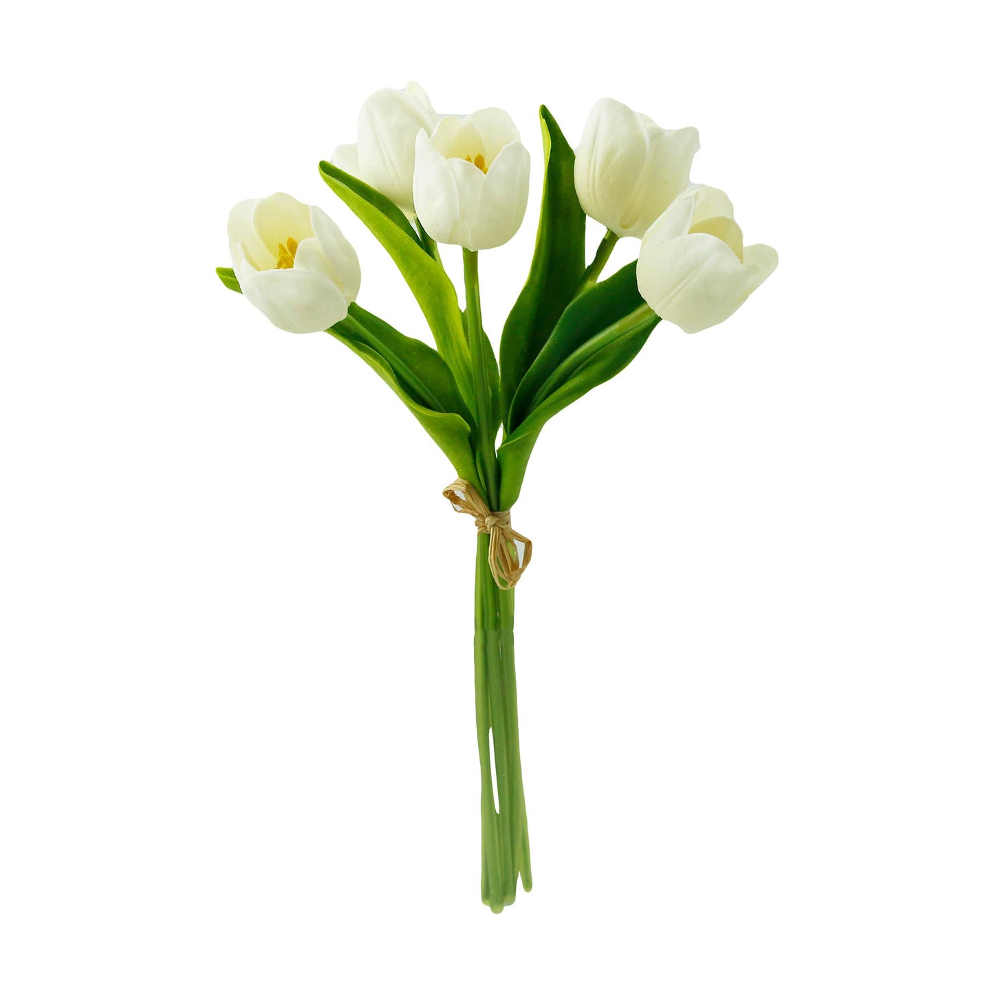 Real Touch Artificial Medium open tulip bouquet-13.25 inch