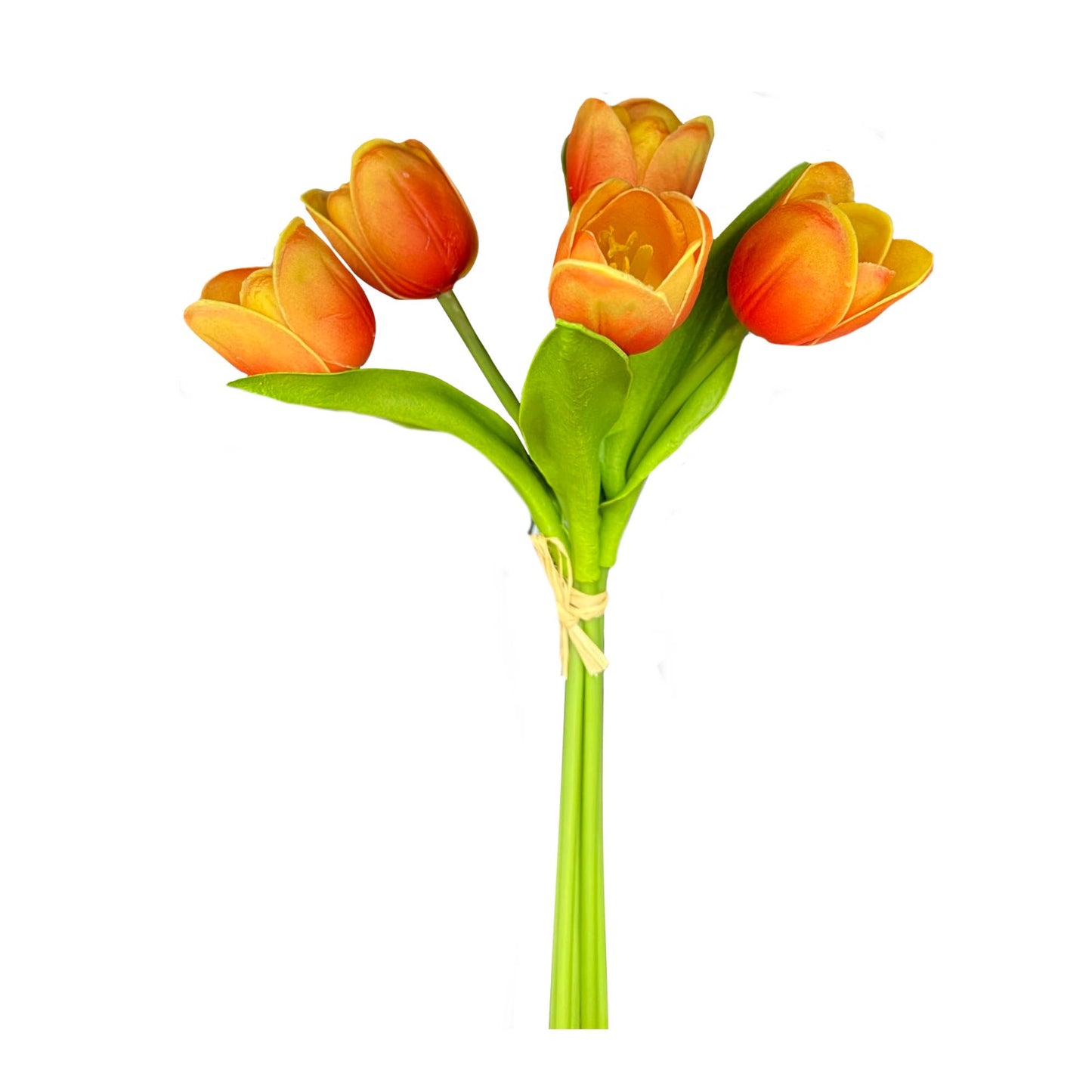 Real Touch Artificial Medium open tulip bouquet-13.25 inch