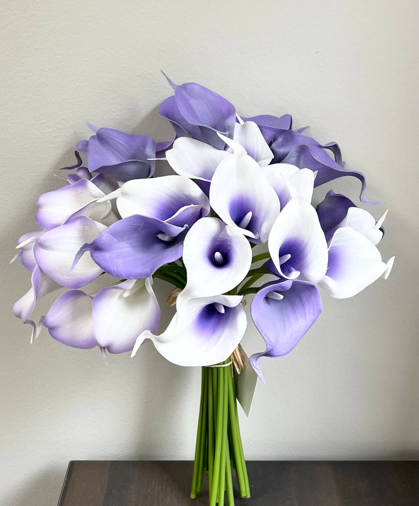 14"-Pack of 10 stems-real touch lavender calla lily small bloom