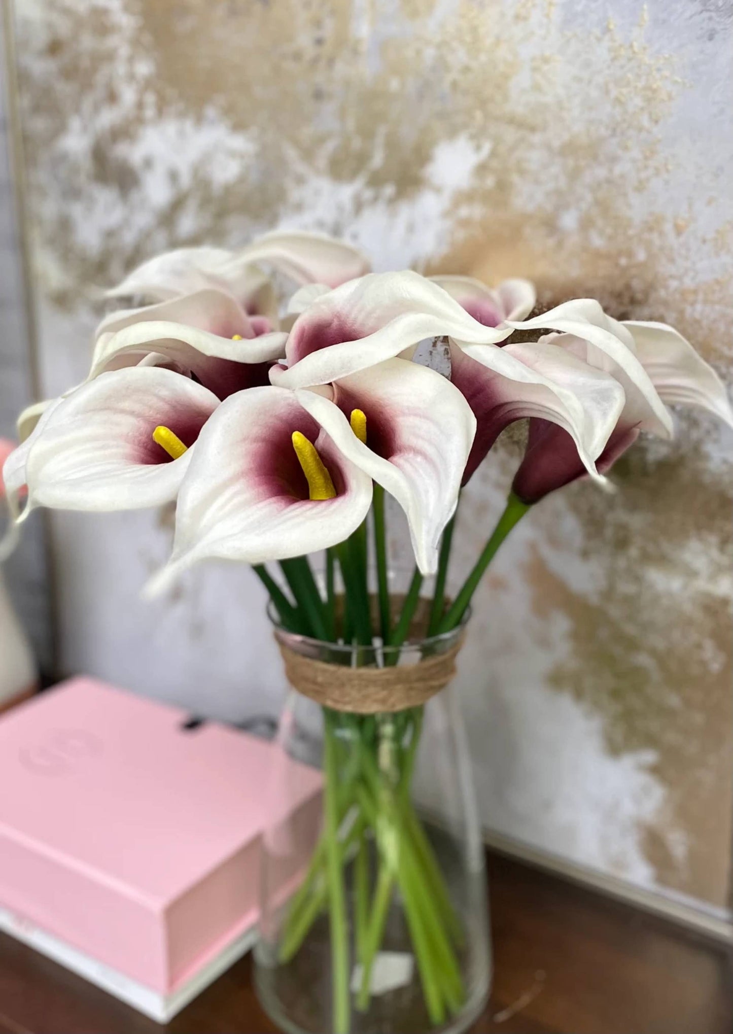 16" large Bloom Soft touch artificial calla lily bouquet