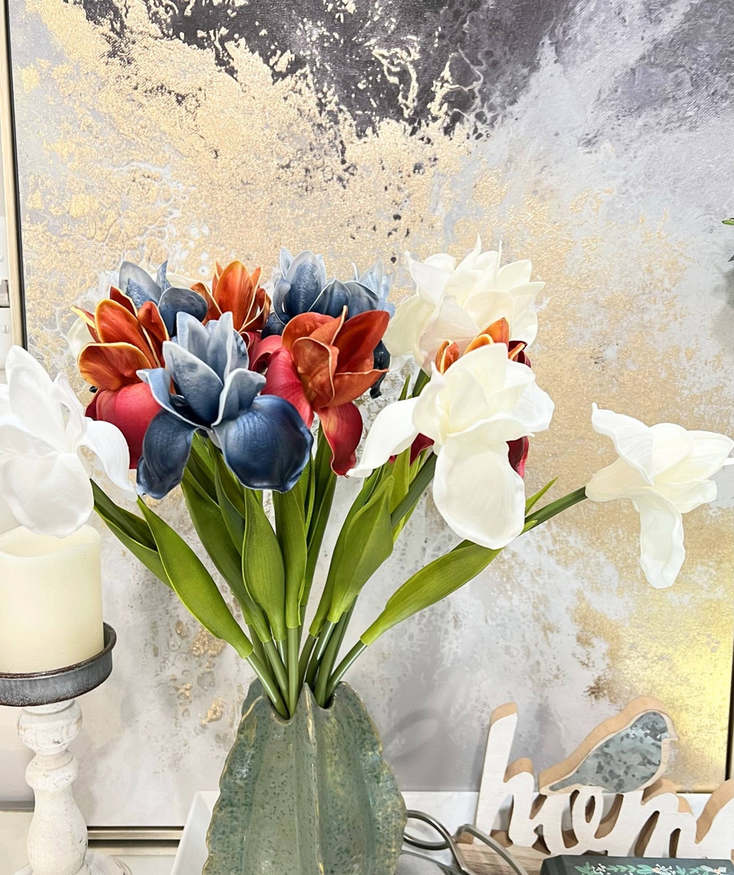 18inch-Real Touch Bearded Iris Stem