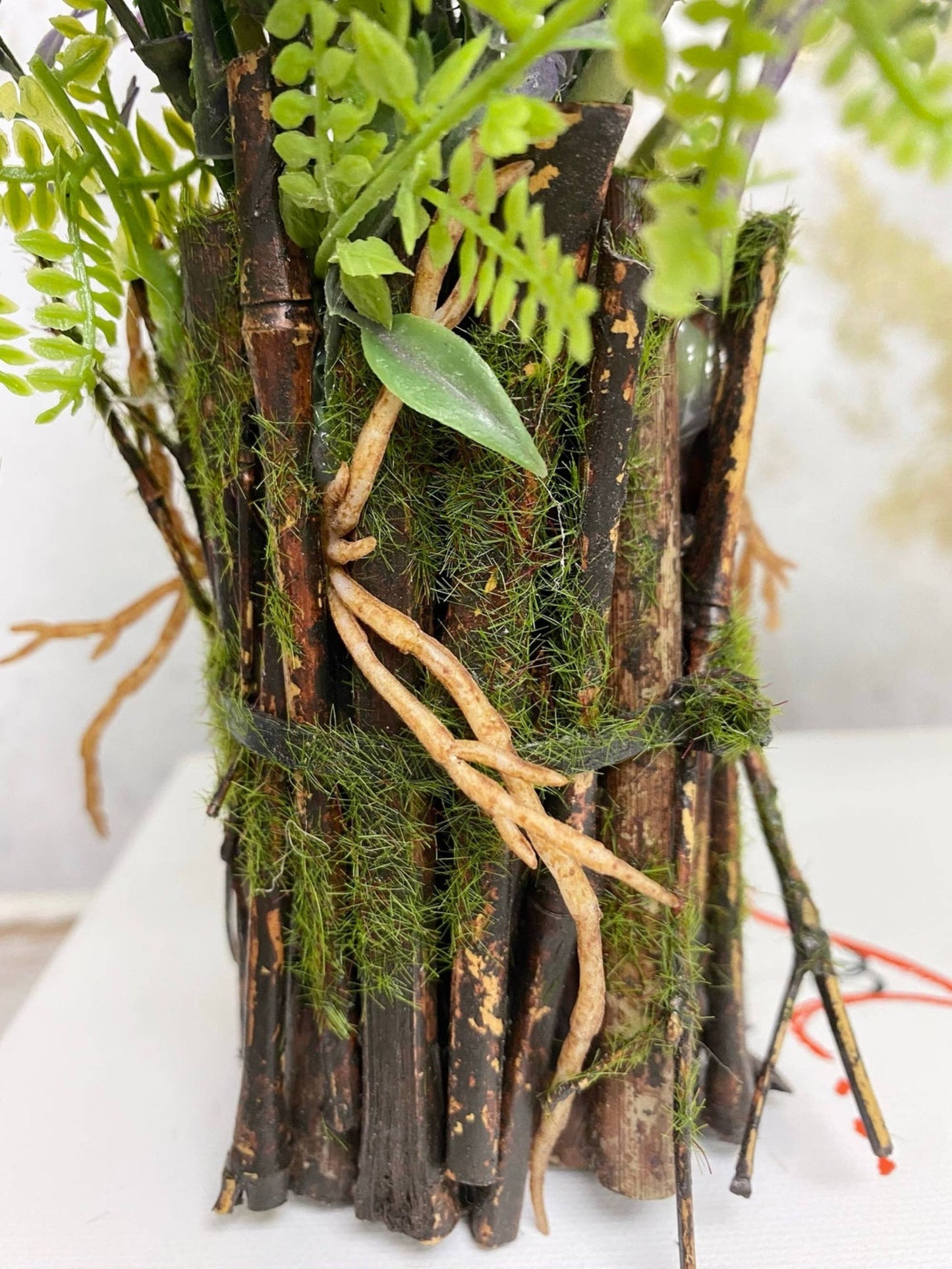 11” Tabletop centerpiece-artificial lavender bamboo stand