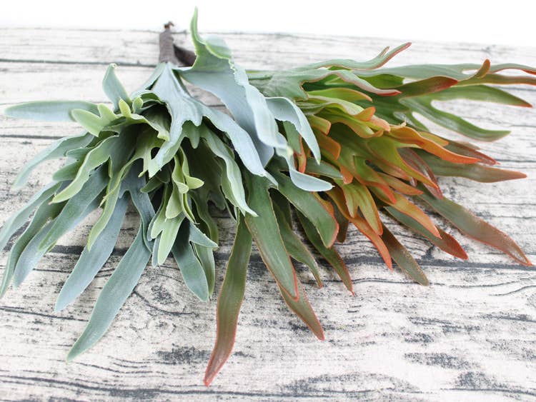 16" Artificial Staghorn plant-12 leaves