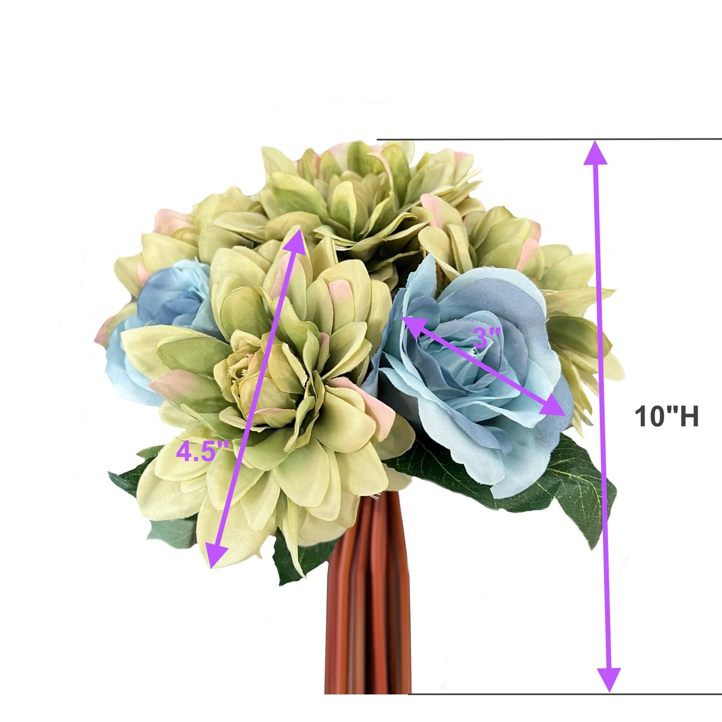 Artificial Silk Dahlia Rose bouquet