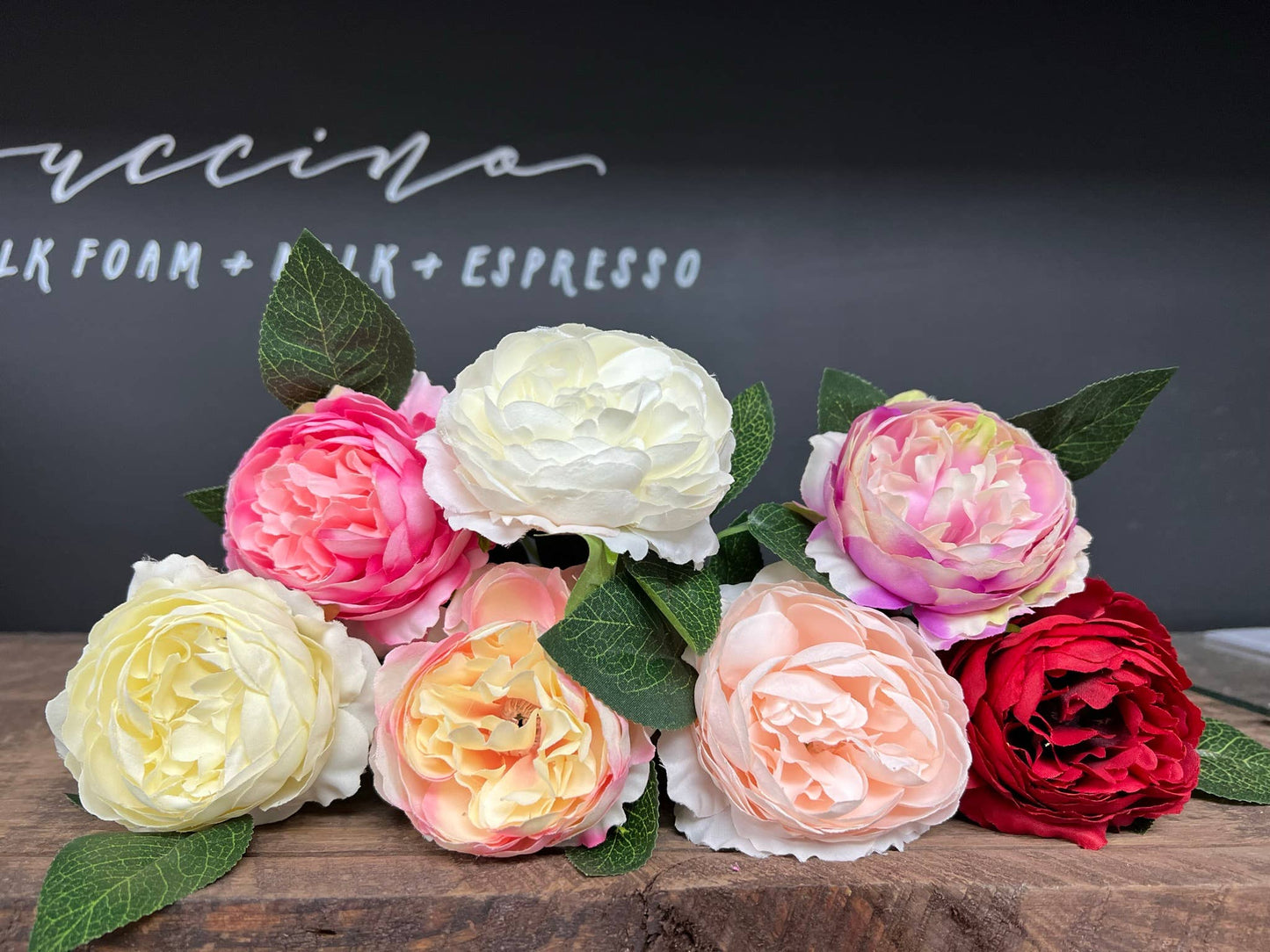 11" Artificial Cabbage Peony stem