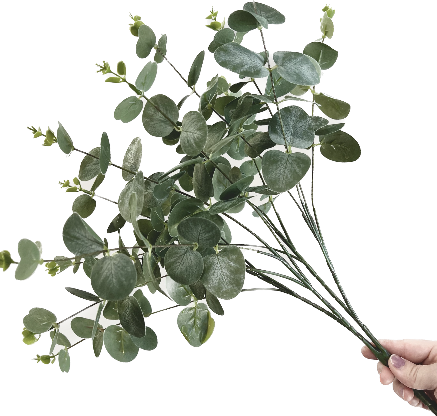 20" Green Grey Artificial Spiral Eucalyptus Bush