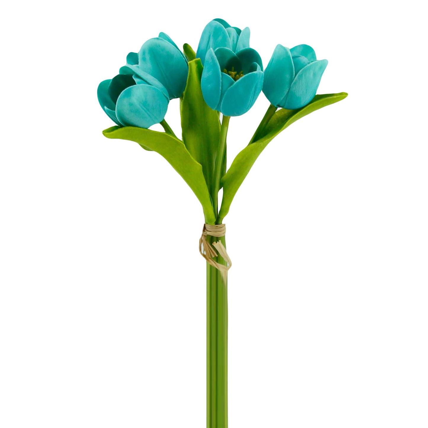 Real Touch Artificial Medium open tulip bouquet-13.25 inch