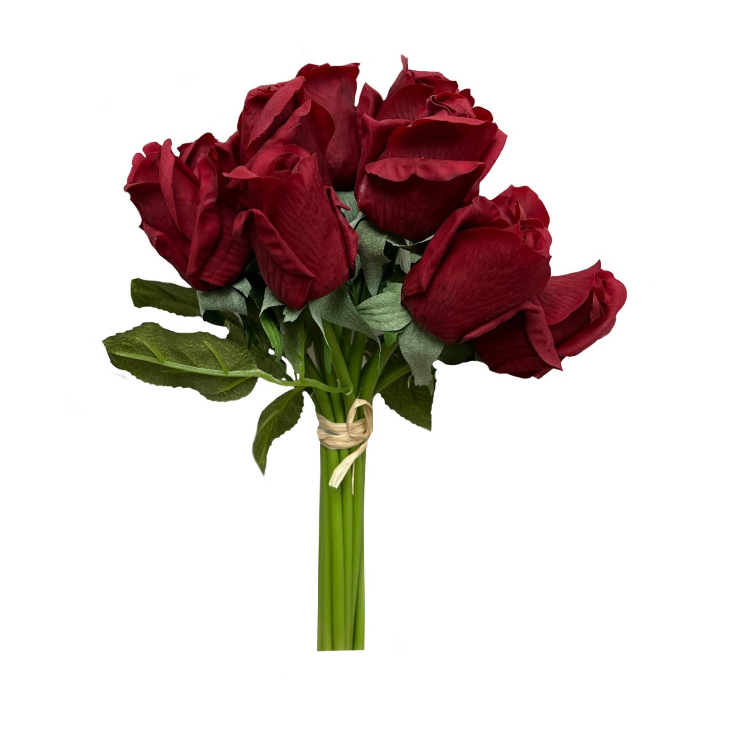Pack of 12 stems-Real Touch rosebud bouquet