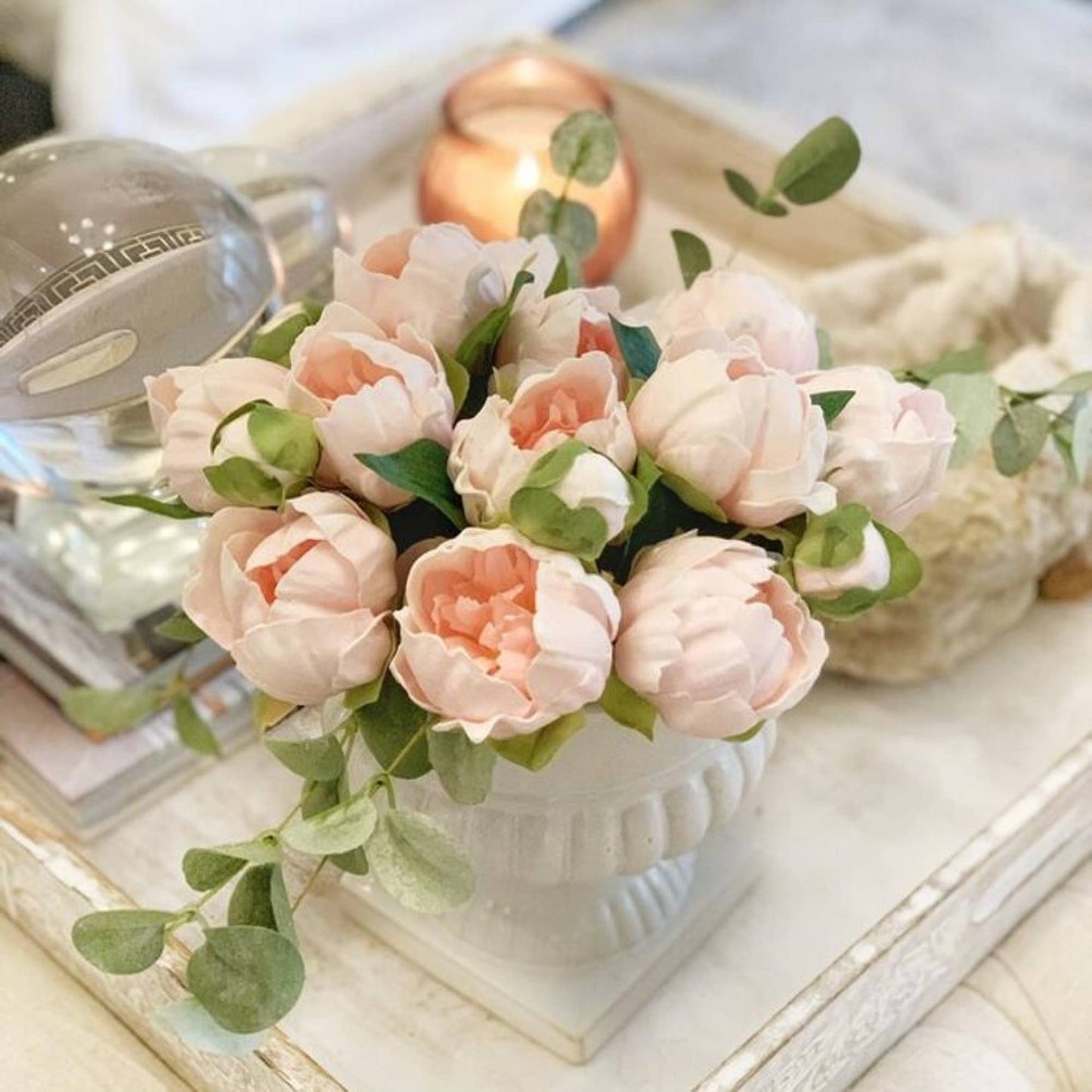 Real touch artificial Peony bouquet