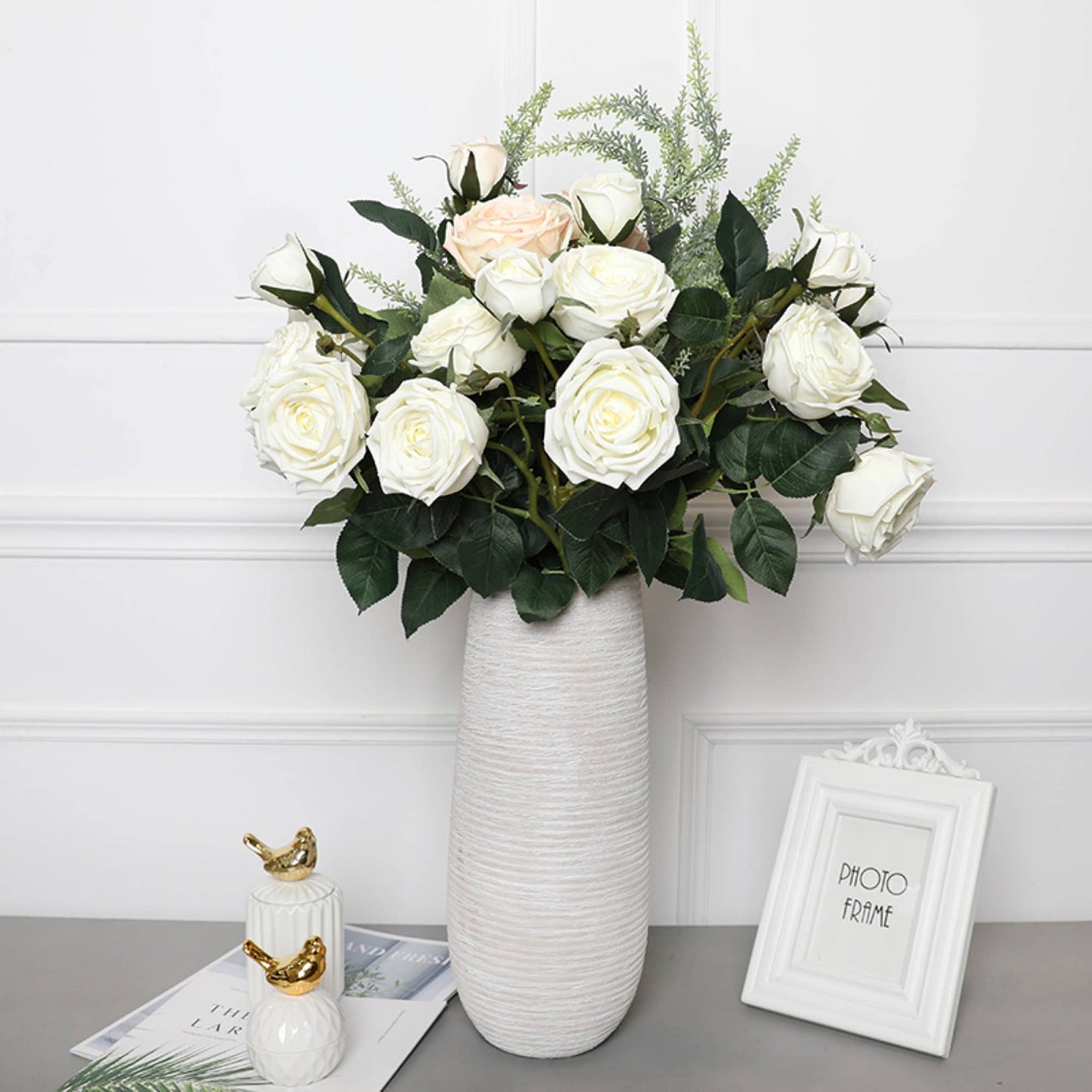 28.75" real touch English Cabbage Rose
