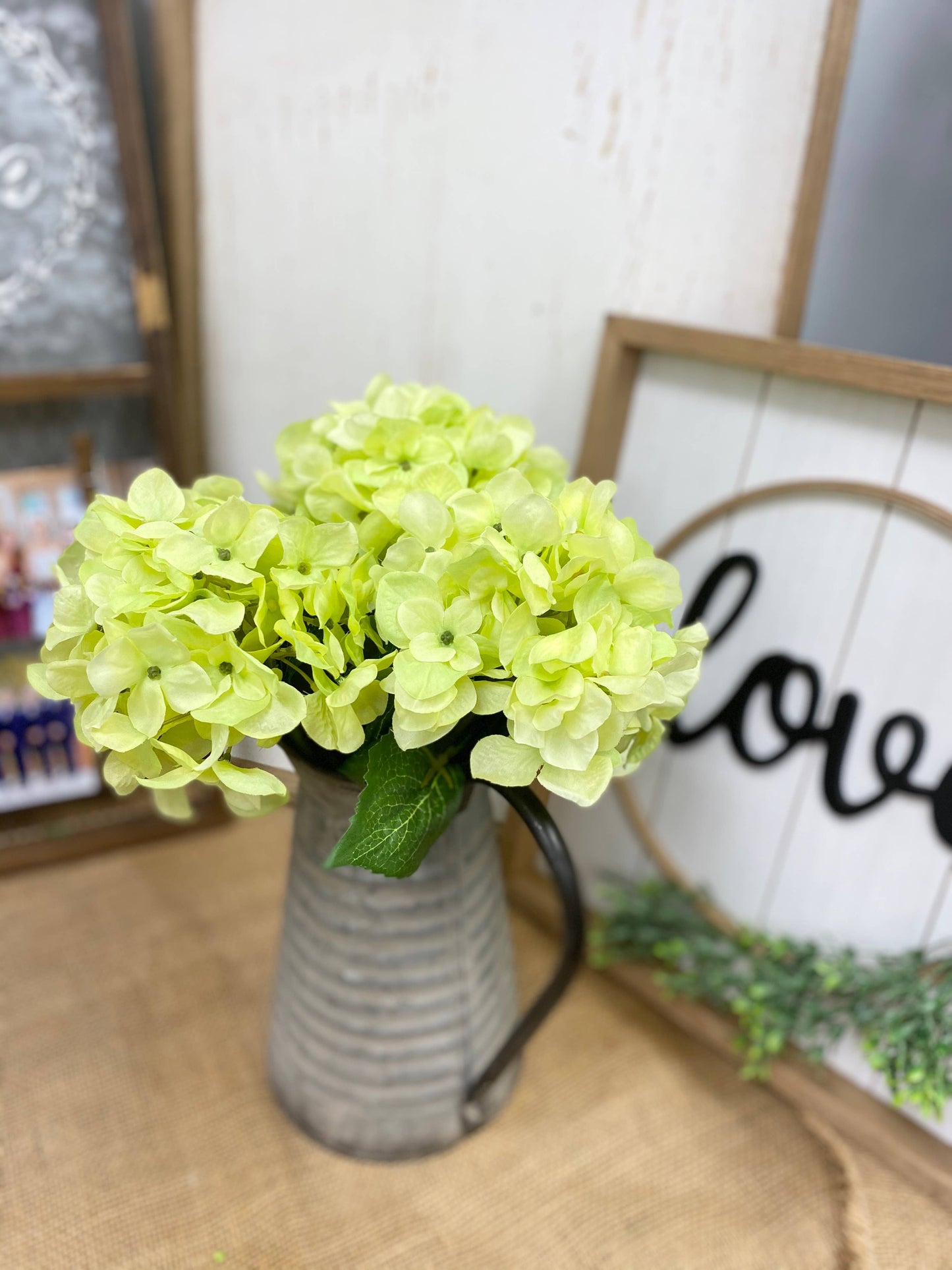 14" Artificial Hydrangea - 5" bloom
