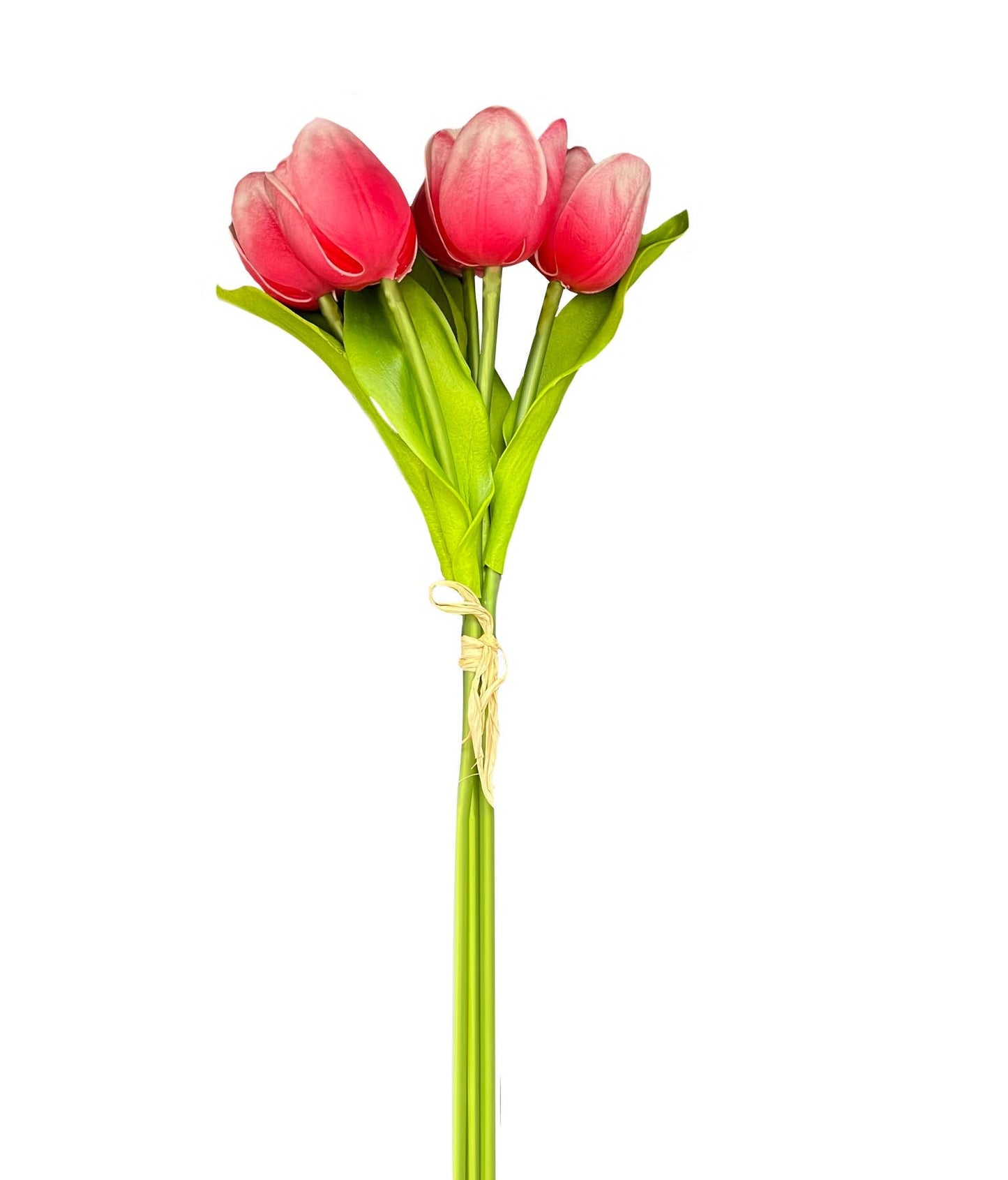 Real Touch Artificial Medium open tulip bouquet-13.25 inch