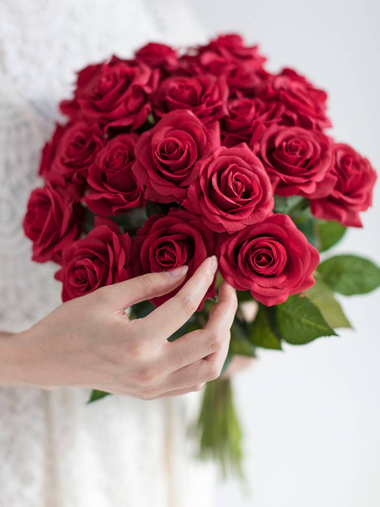 17" Real touch rose stem