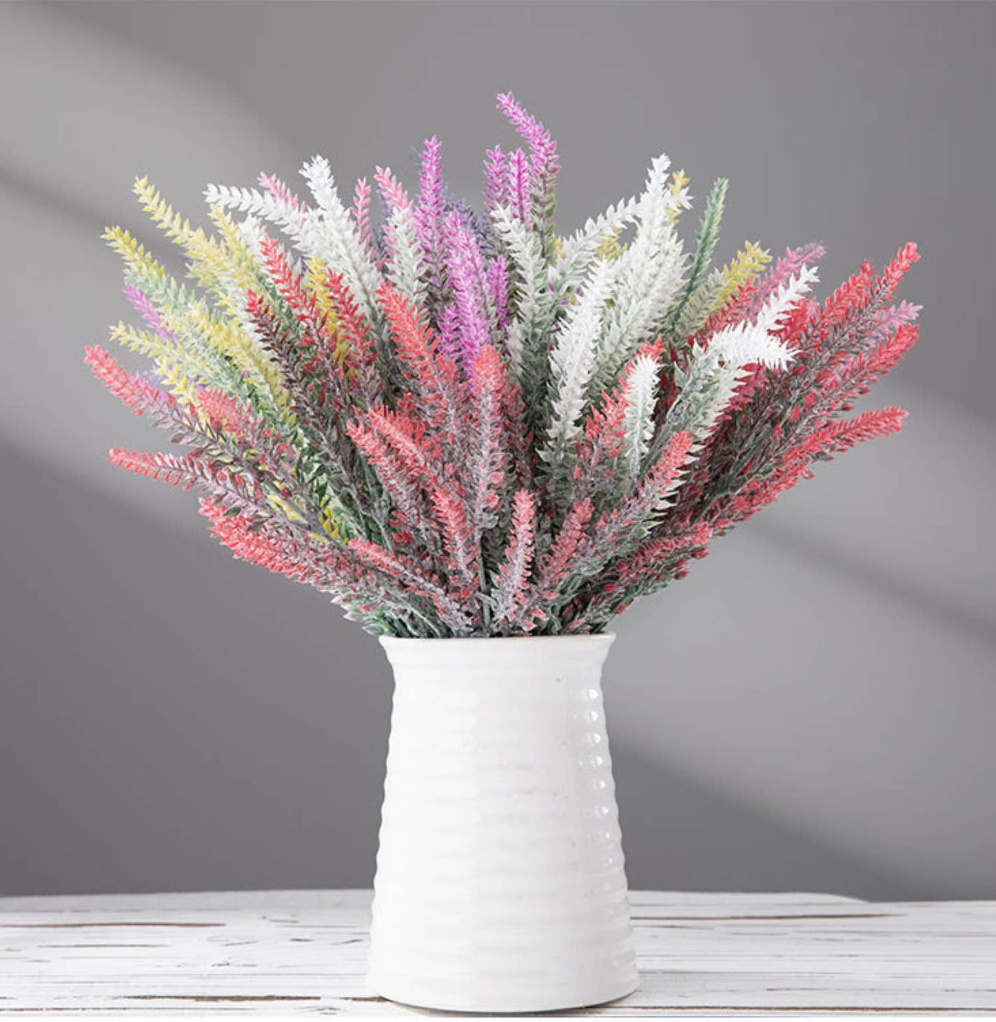 14" Artificial Frosted Lavender bush