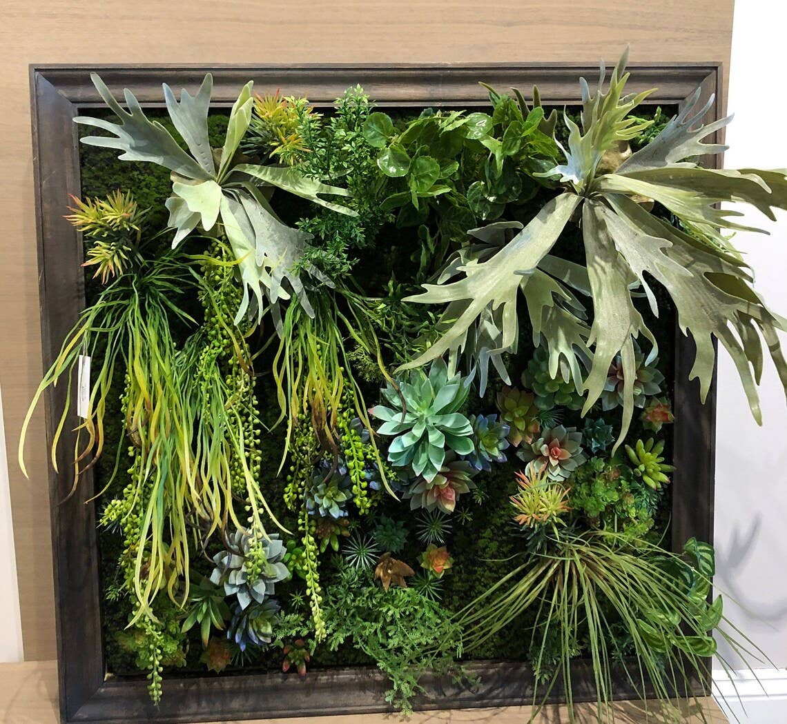 16" Artificial Staghorn plant-12 leaves