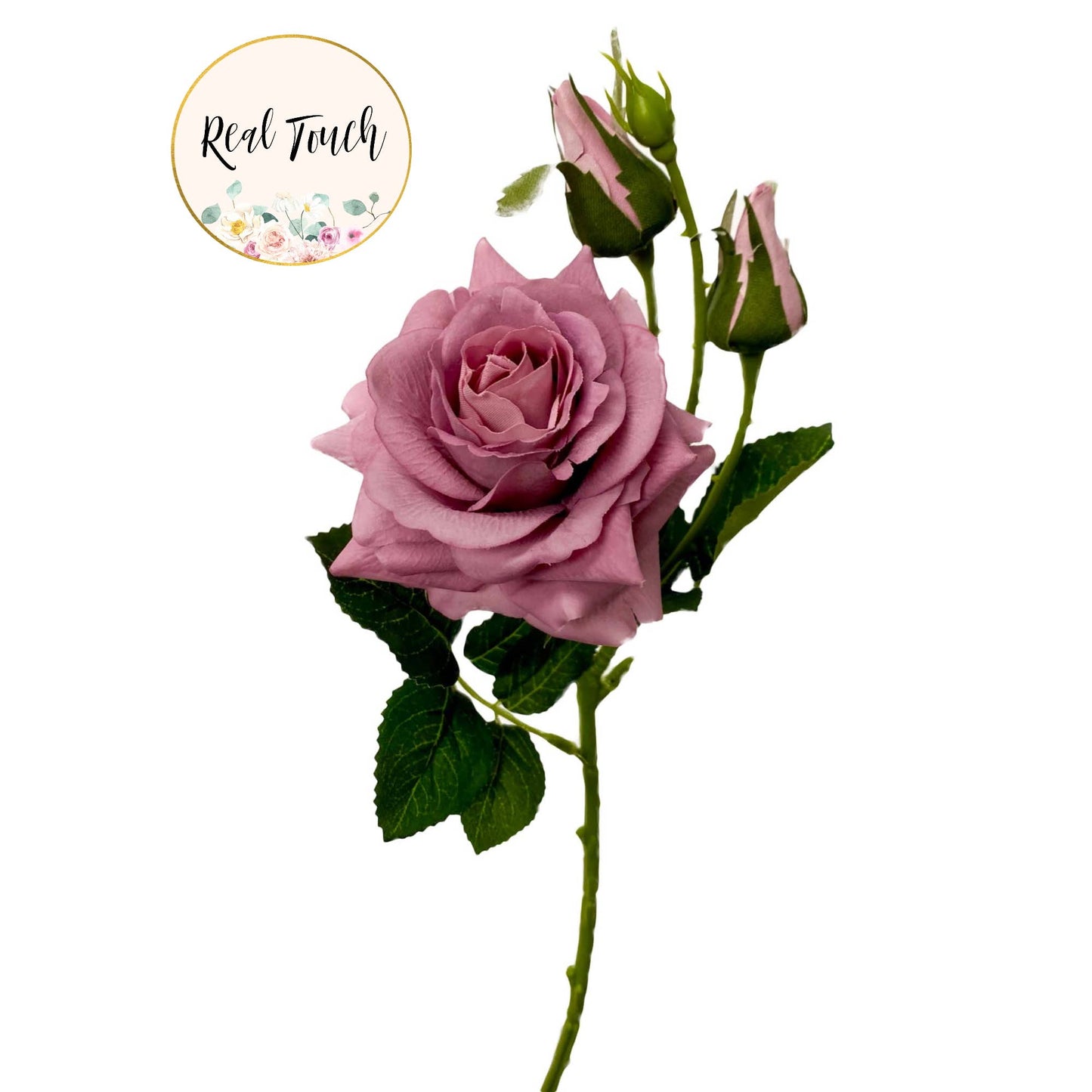 16" Real Touch Rose-moisturizing rose petal bendable stem