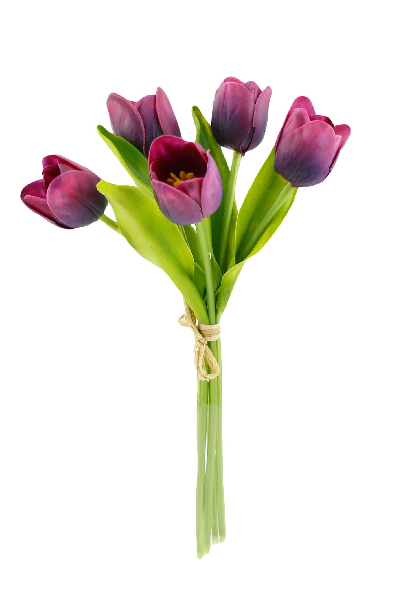 Real Touch Artificial Medium open tulip bouquet-13.25 inch
