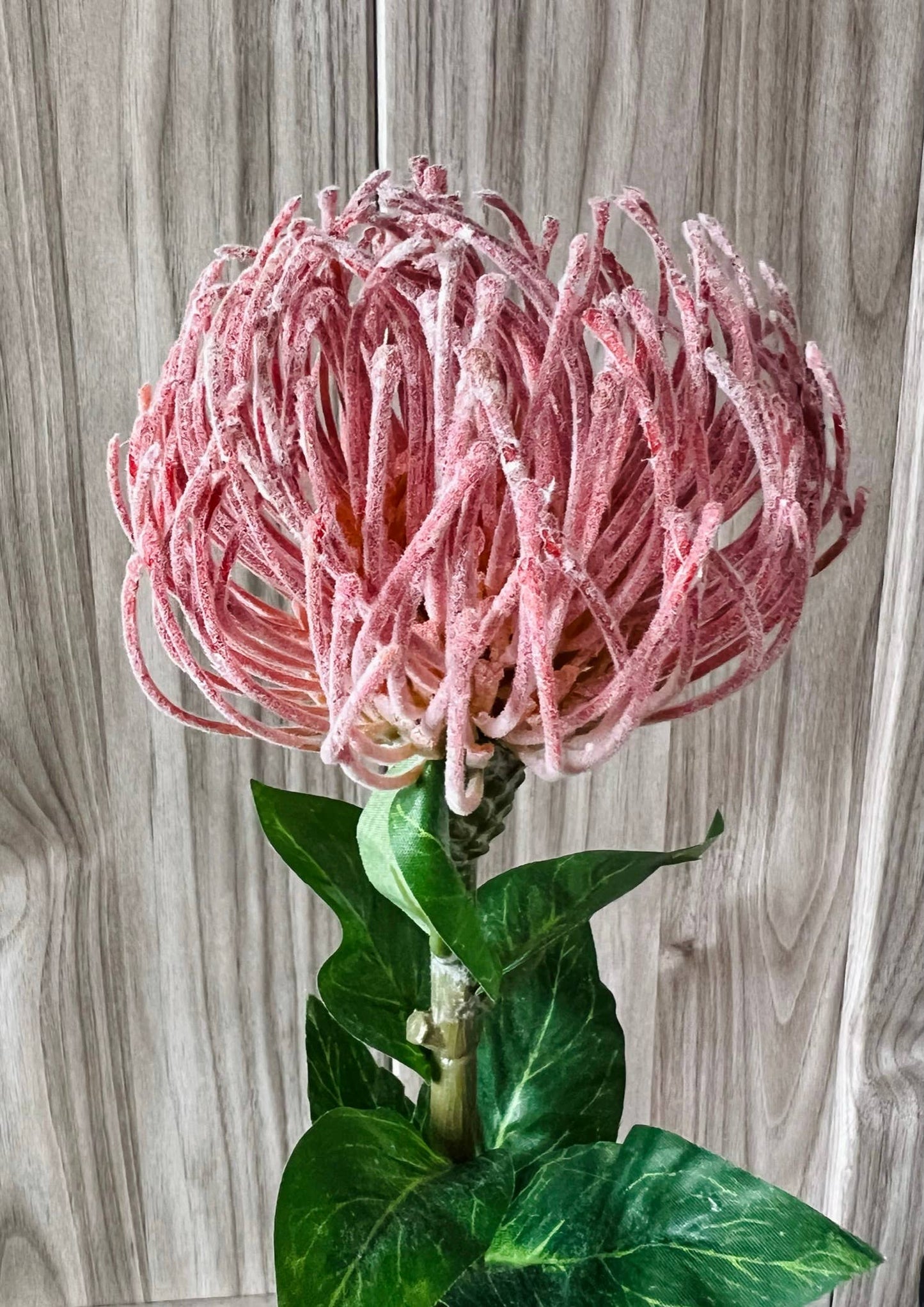 29" Artificial Saffron Pincushion Needle Protea