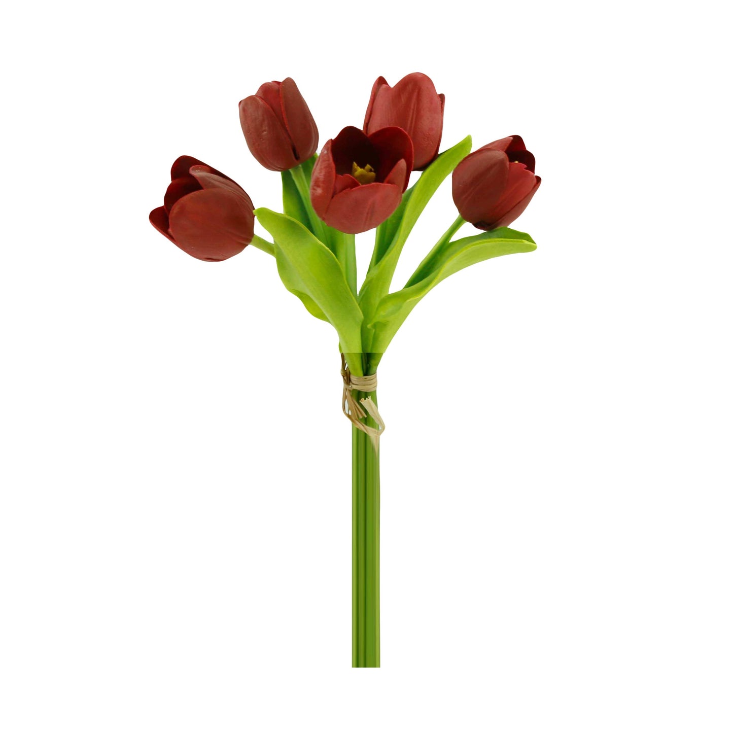 Real Touch Artificial Medium open tulip bouquet-13.25 inch